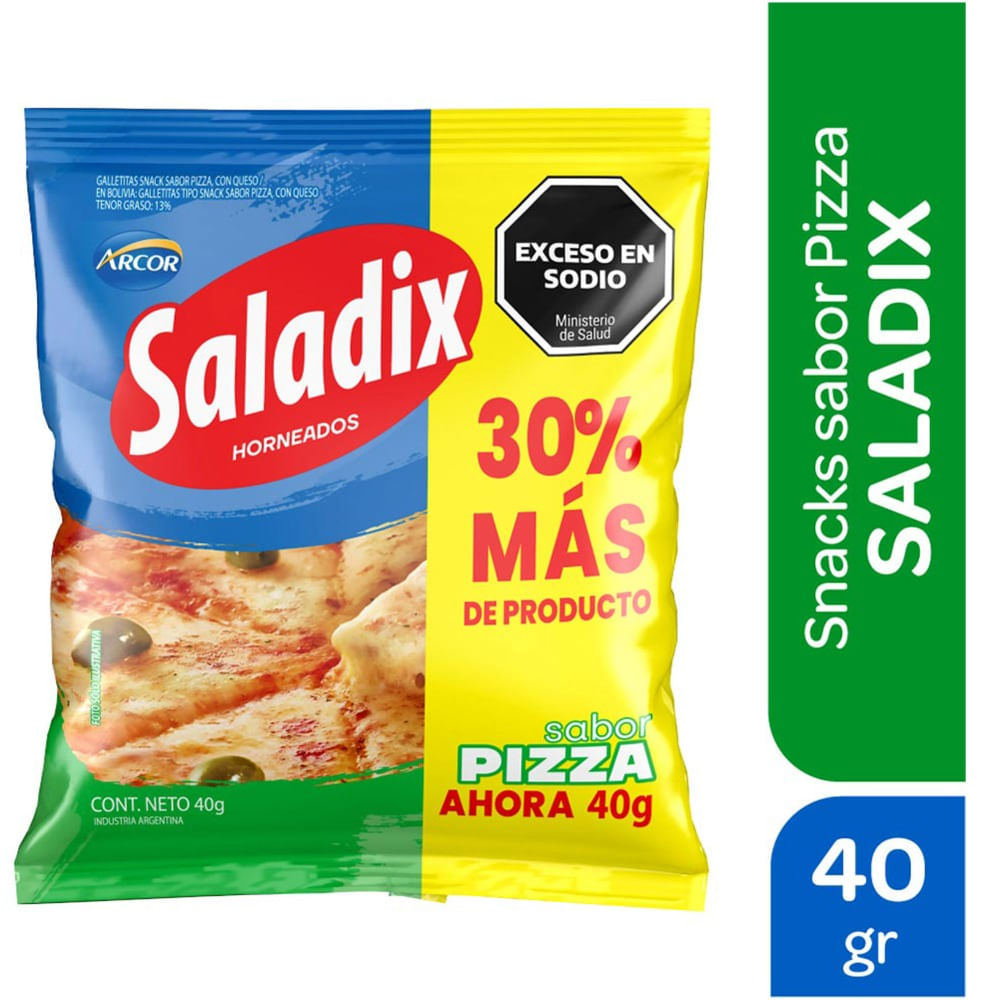 Galletitas saladas Saladix sabor pizza 40 grs