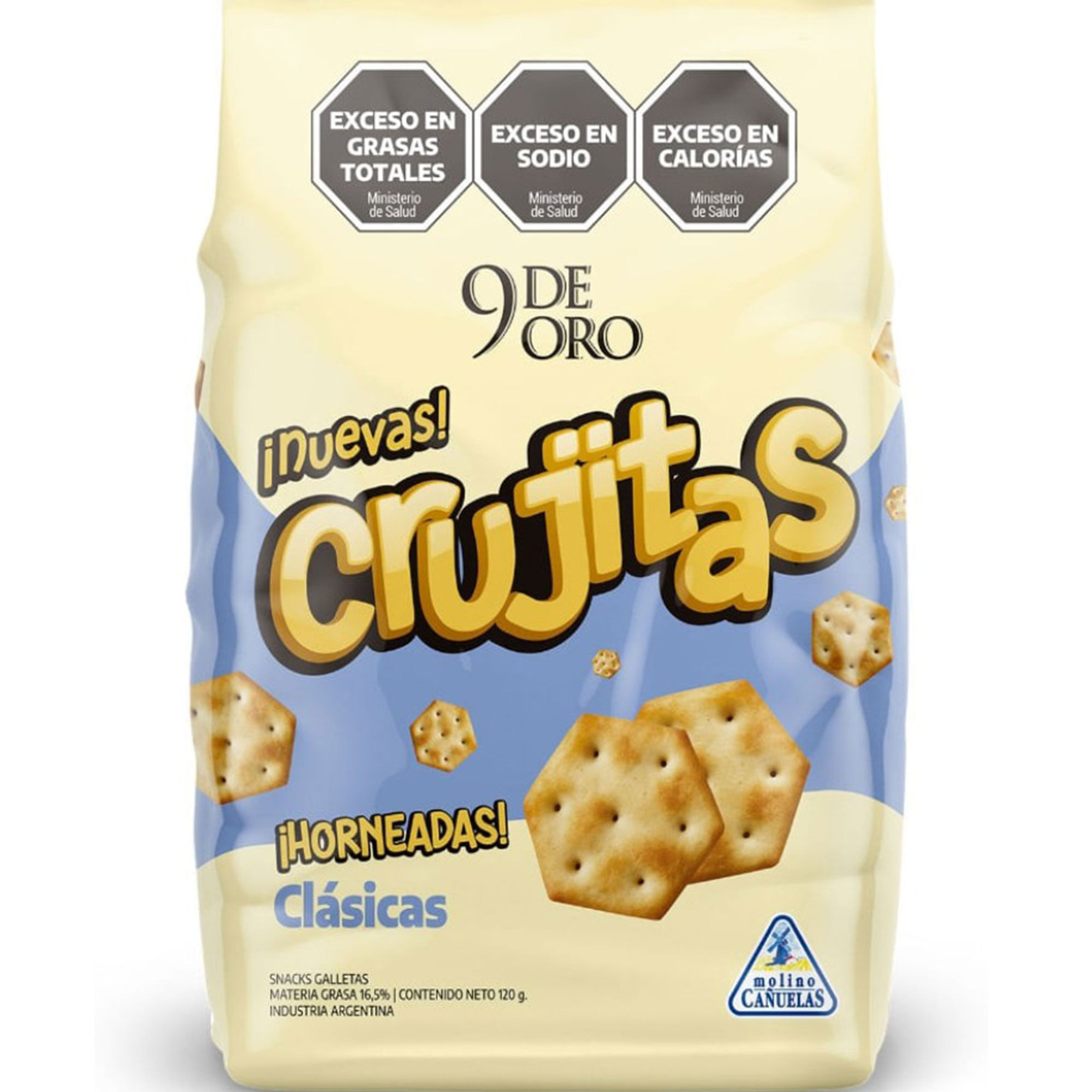 Galletitas snack clásicas Crujitas fp 120 grs
