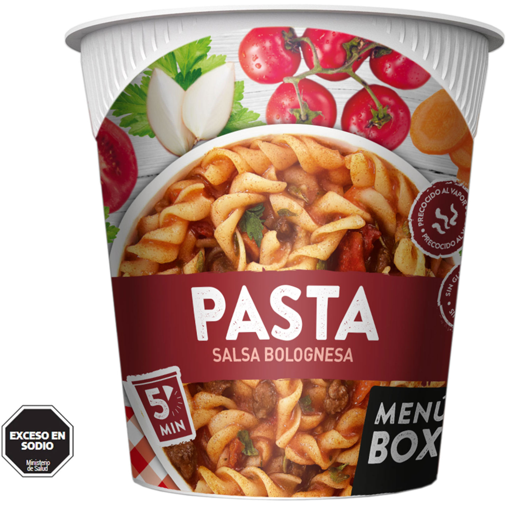 Fideos con salsa bolognesa Box vaso 64 g.
