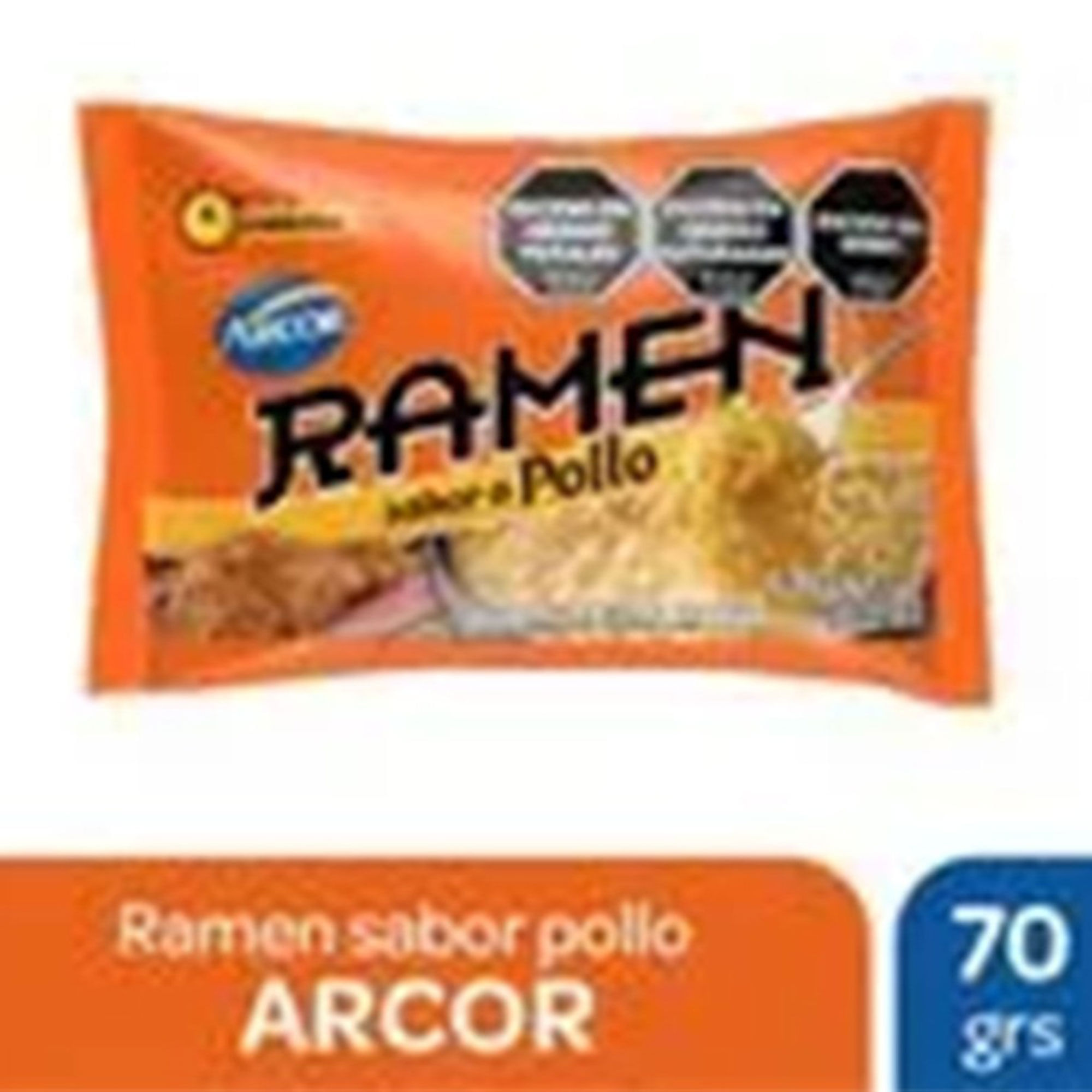 Fideos ramen Arcor sabor pollo 70 grs