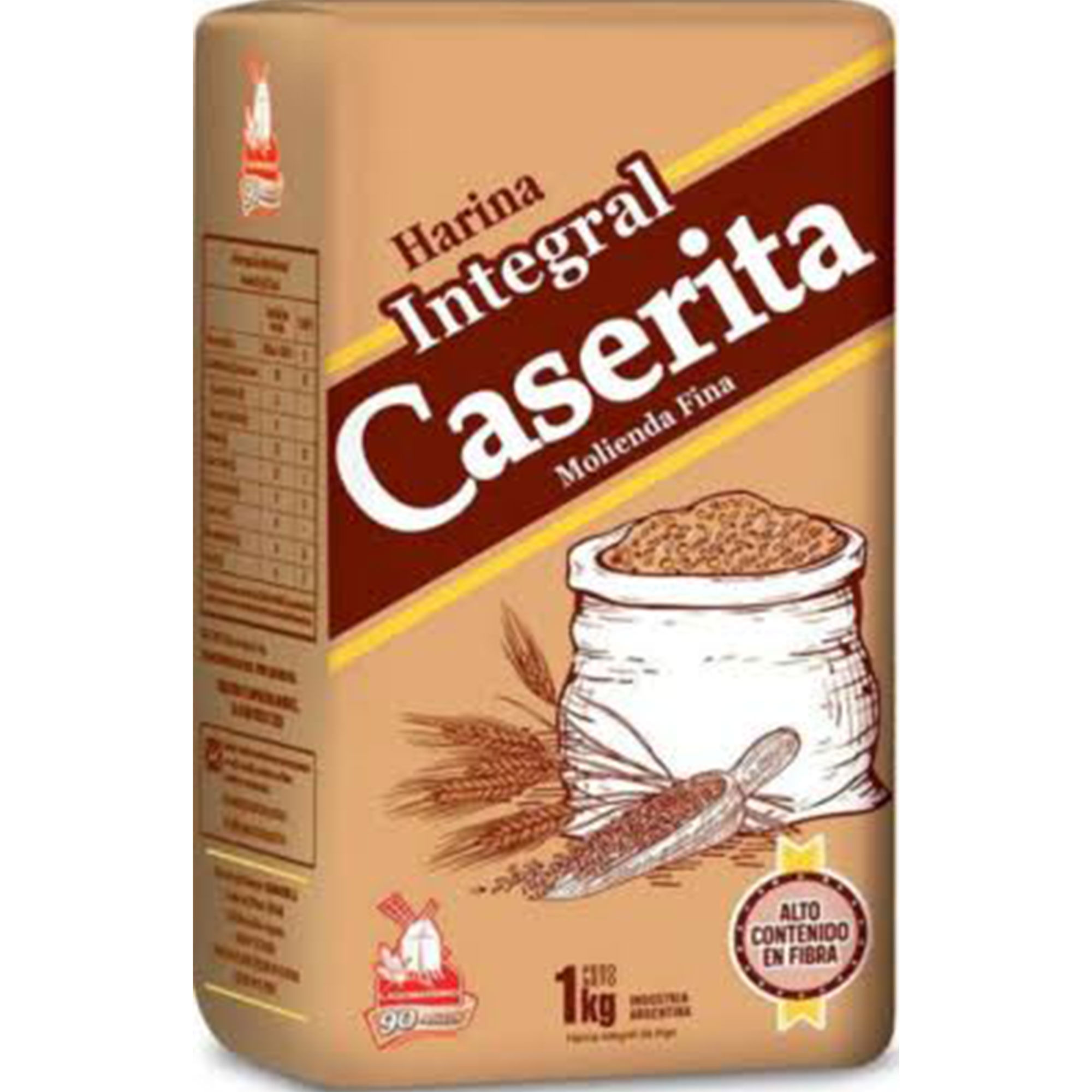 Harina de trigo integral Caserita 1 kg