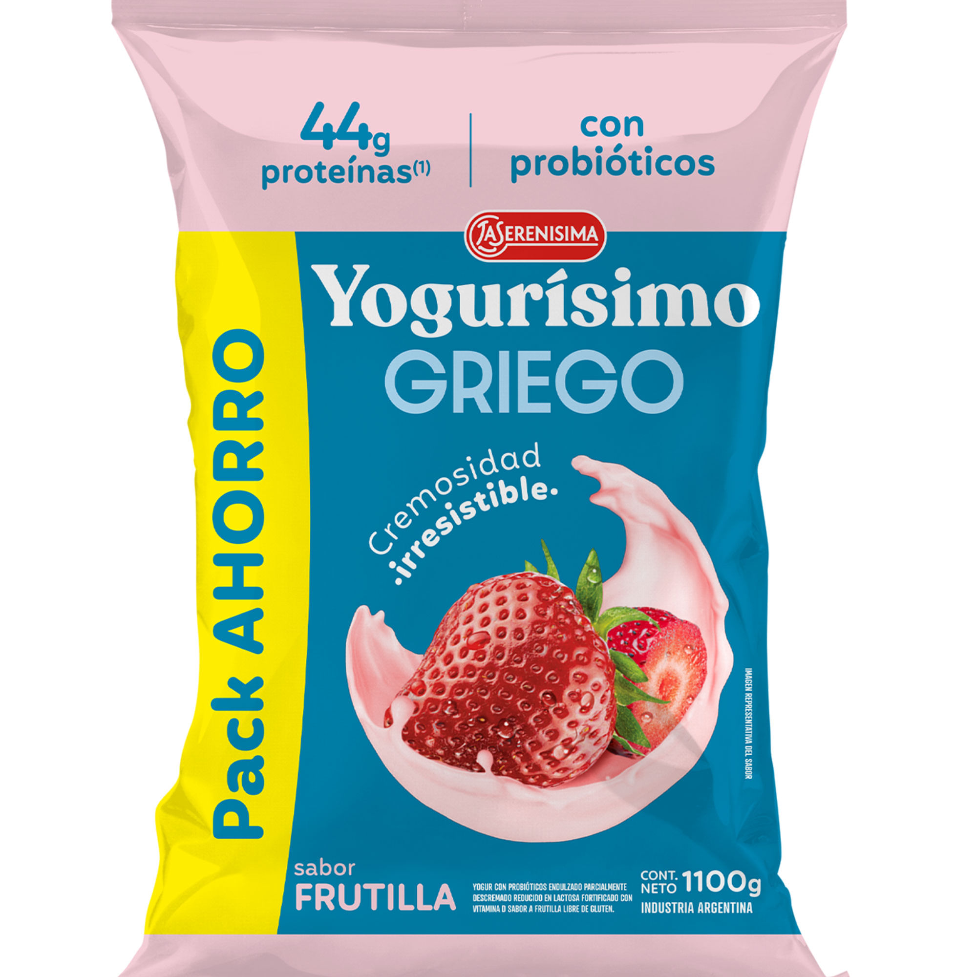 Yogur griego bebible Yogurísimo sabor frutilla 1100 grs