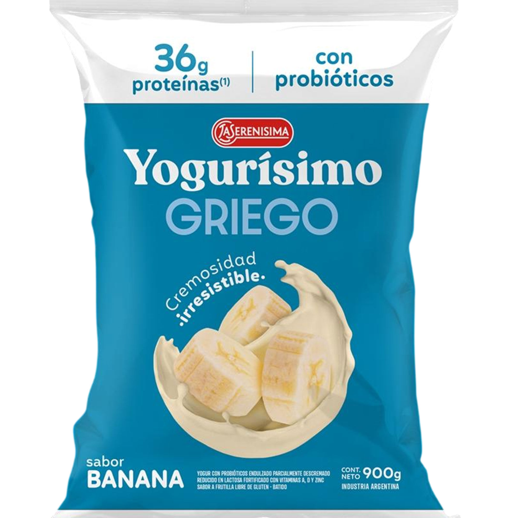 Yogur griego bebible Yogurísimo sabor banana 900 grs