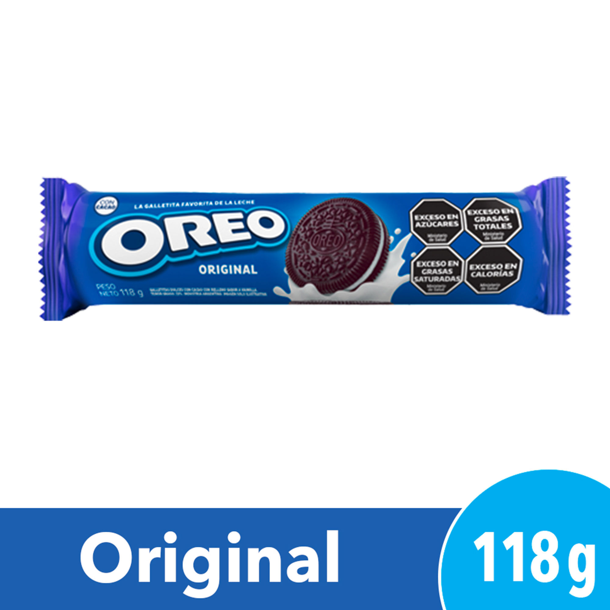 Galletitas dulces Oreo rellenas con crema 118 g.
