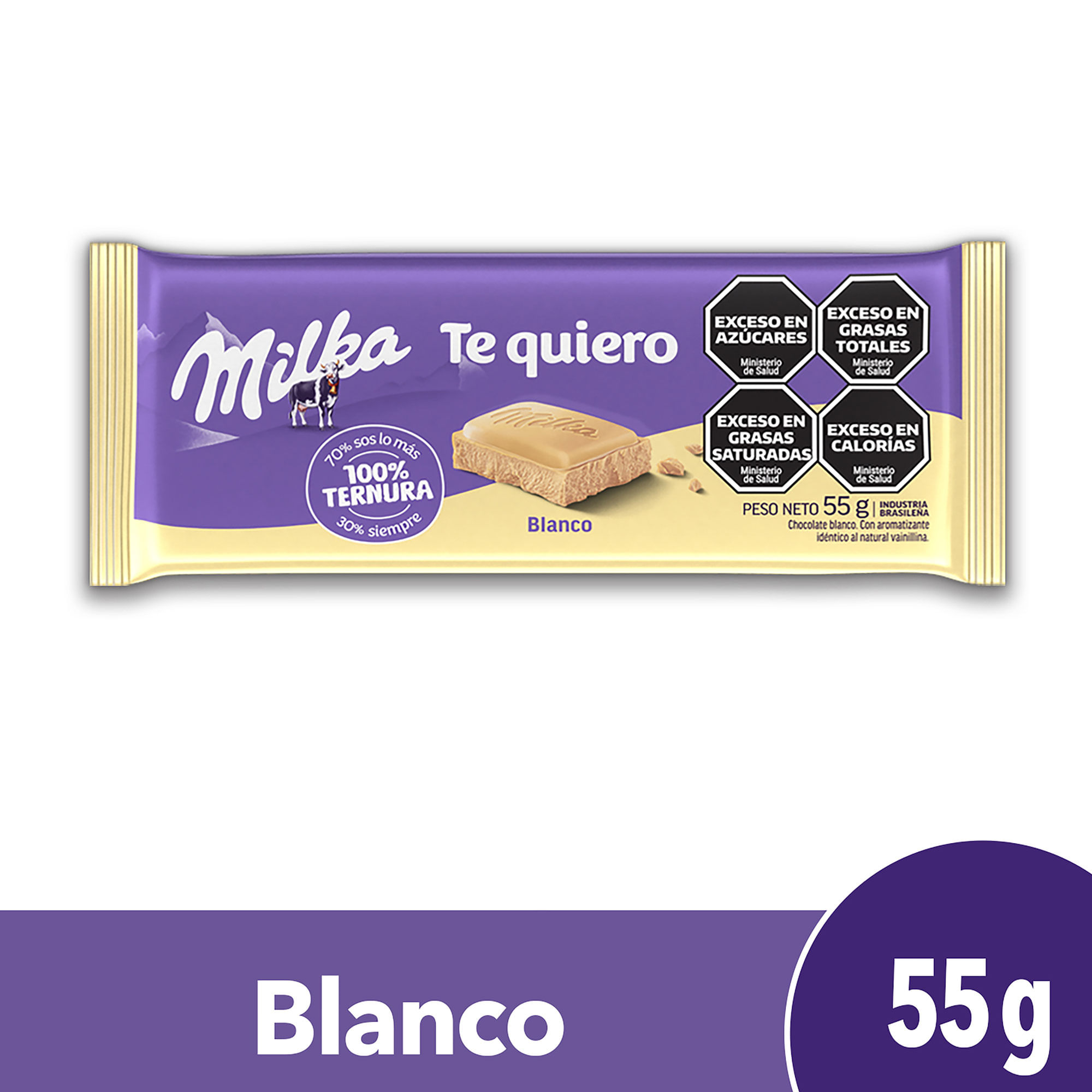 Chocolate Milka blanco 55 g.