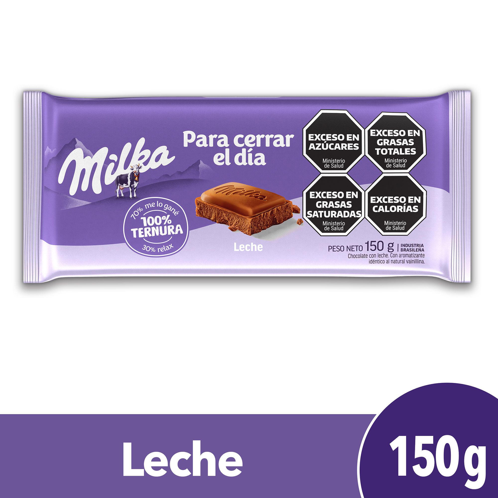 Chocolate Milka con leche 150 g.