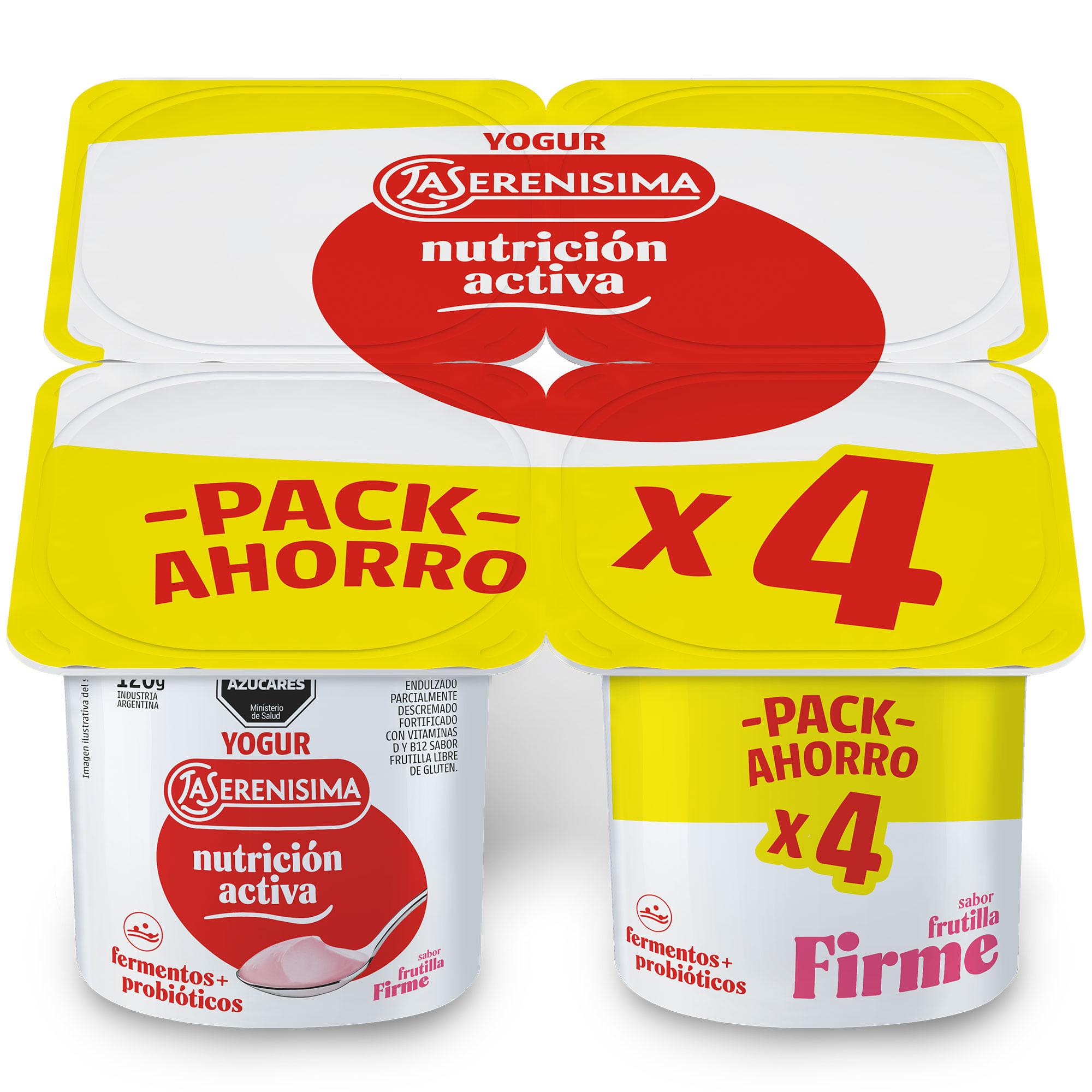 Yogur entero firme La Serenísima x4 120 grs