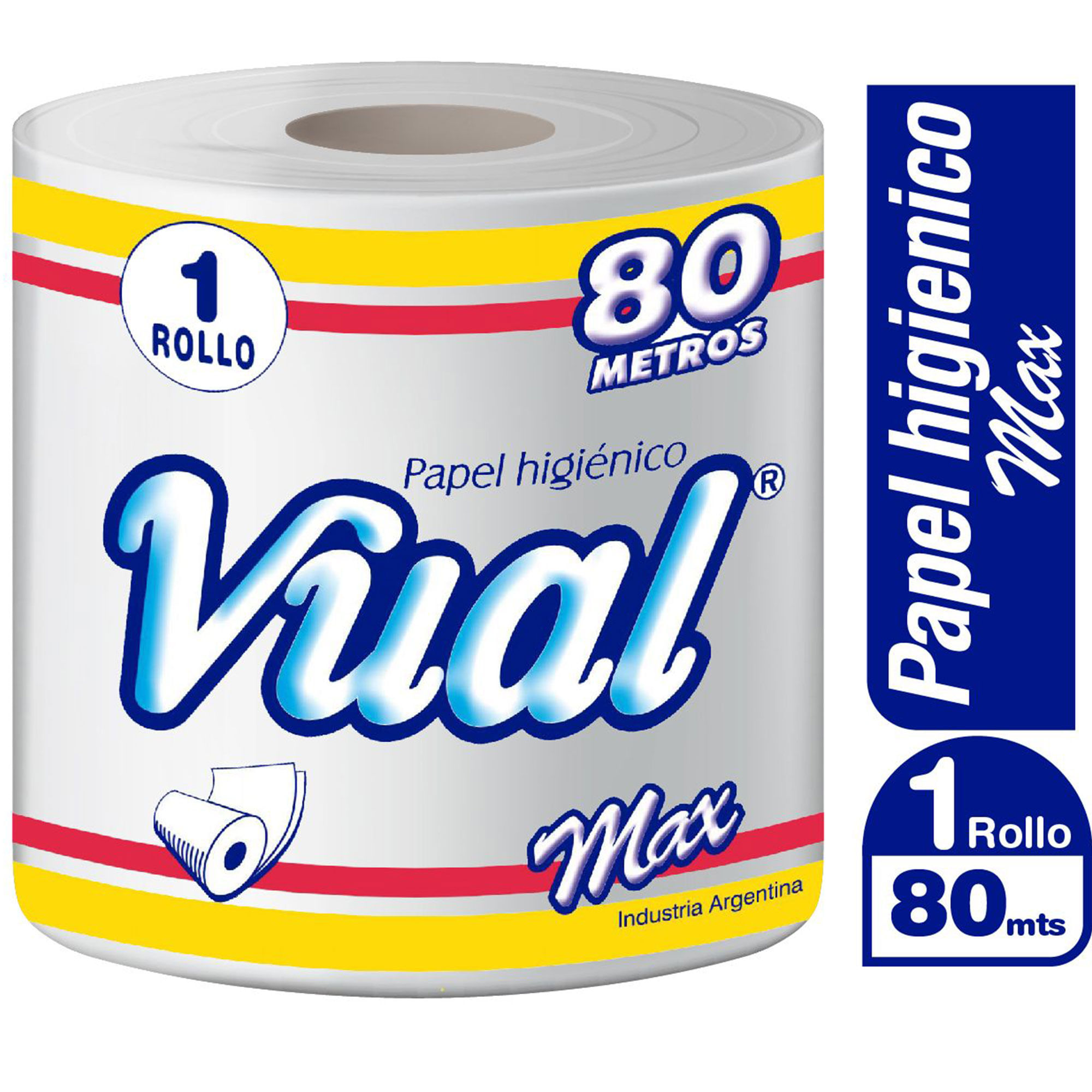 Papel higiénico blanco Vual x1 80 mts