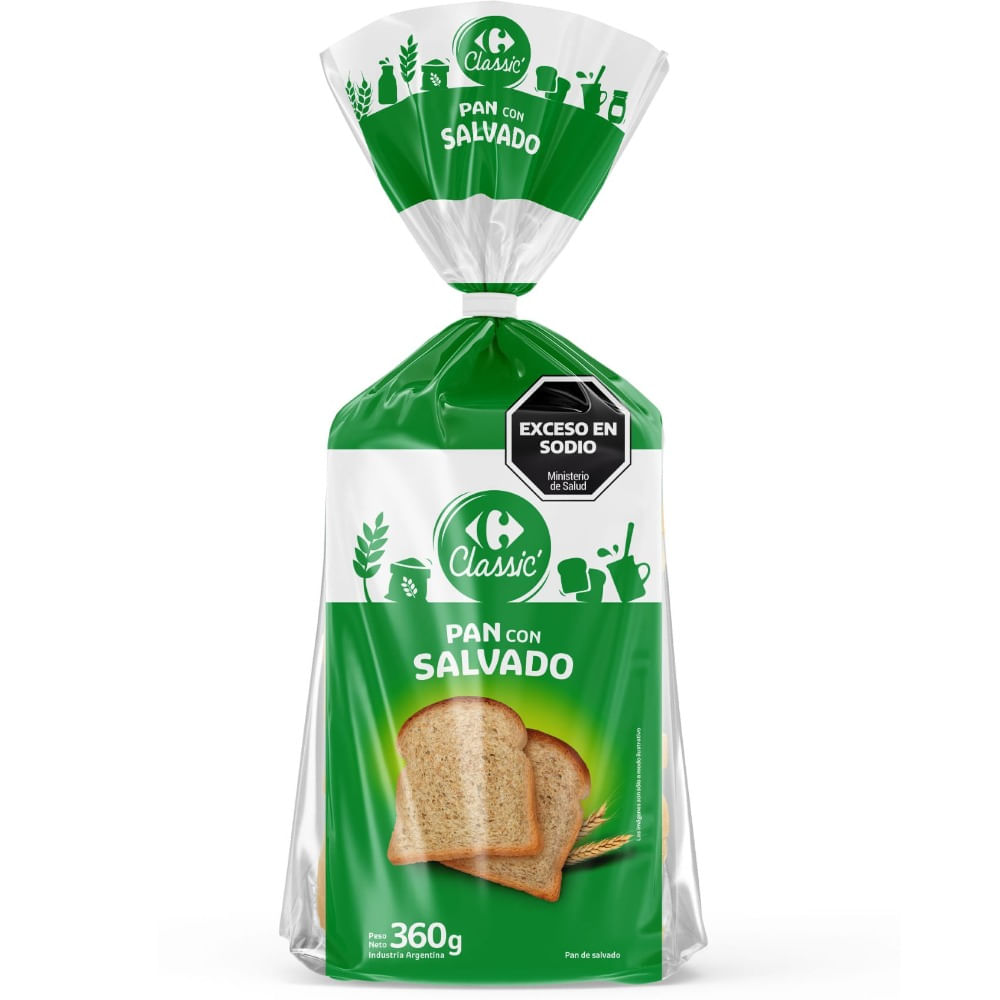 Pan de salvado Carrefour Classic 360 grs
