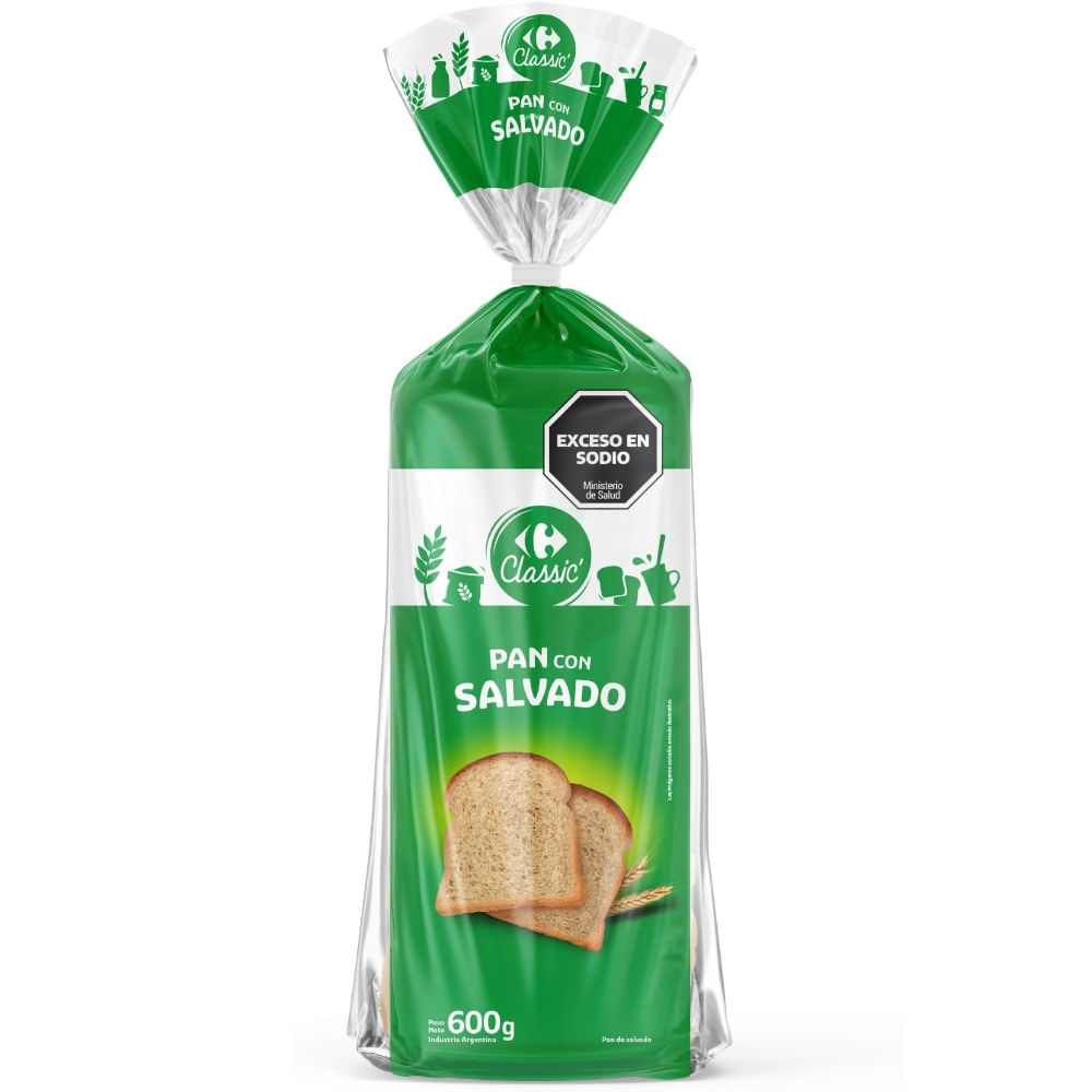 Pan de salvado Carrefour Classic 600 grs