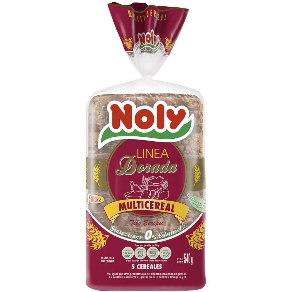 Pan multicereal Doña Noly 540 g.