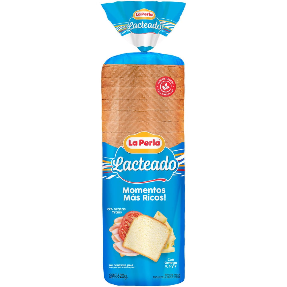 Pan de mesa lacteado La Perla 620 grs