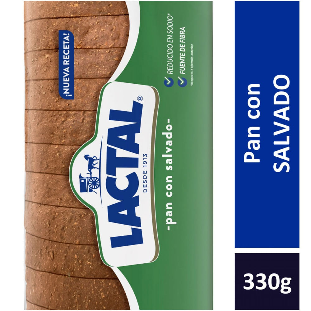 Pan salvado Lactal 330 grs