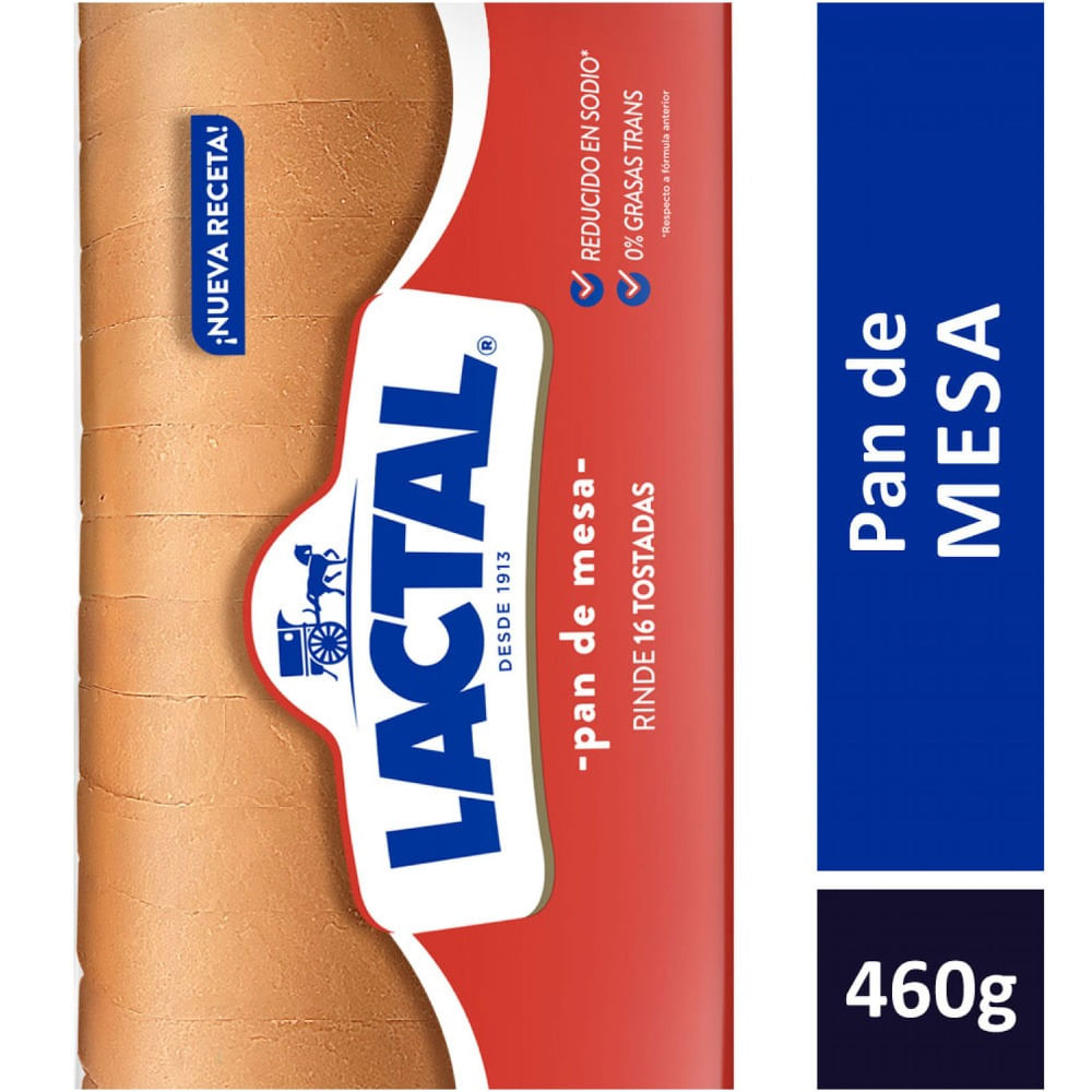 Pan blanco Lactal 460 grs