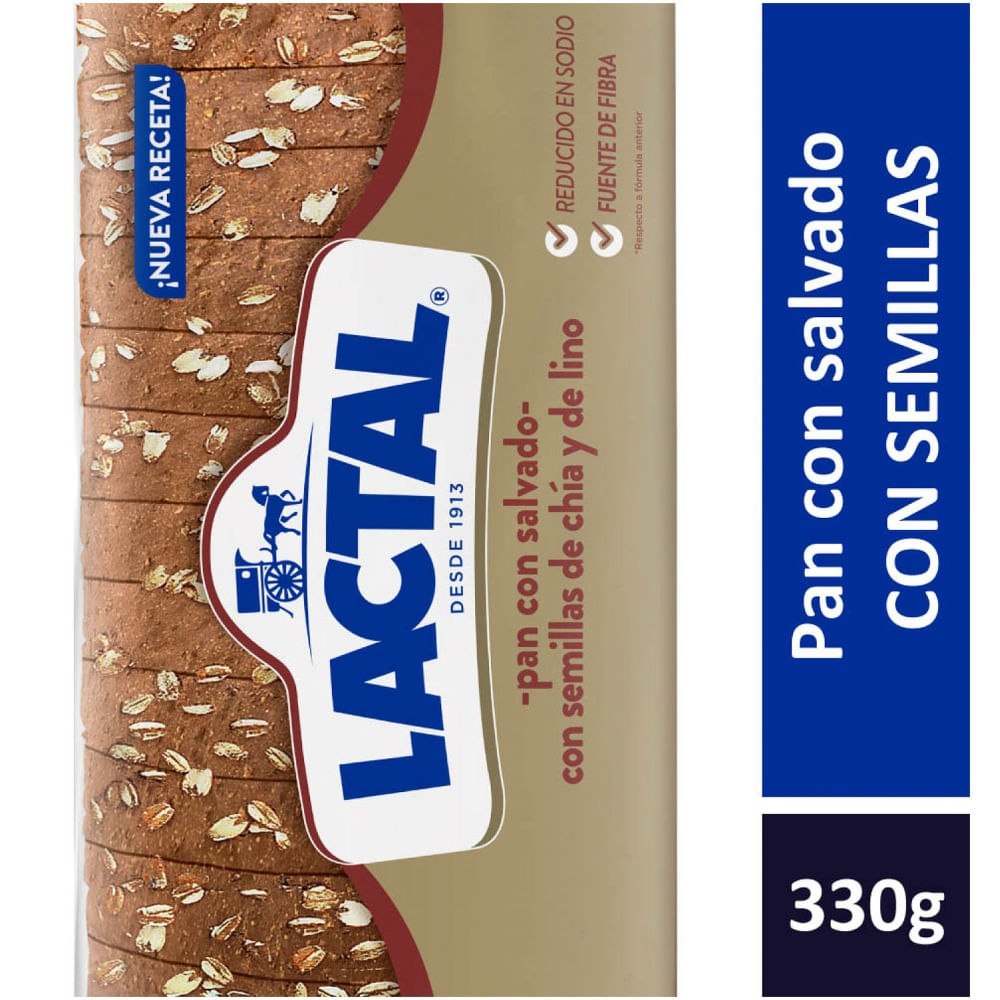Pan con semillas Lactal 330 grs