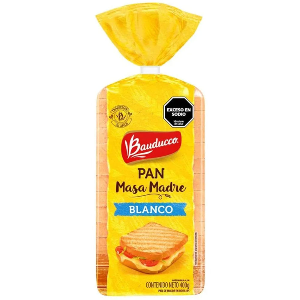 Pan blano Bauducco de masa madre 390 grs