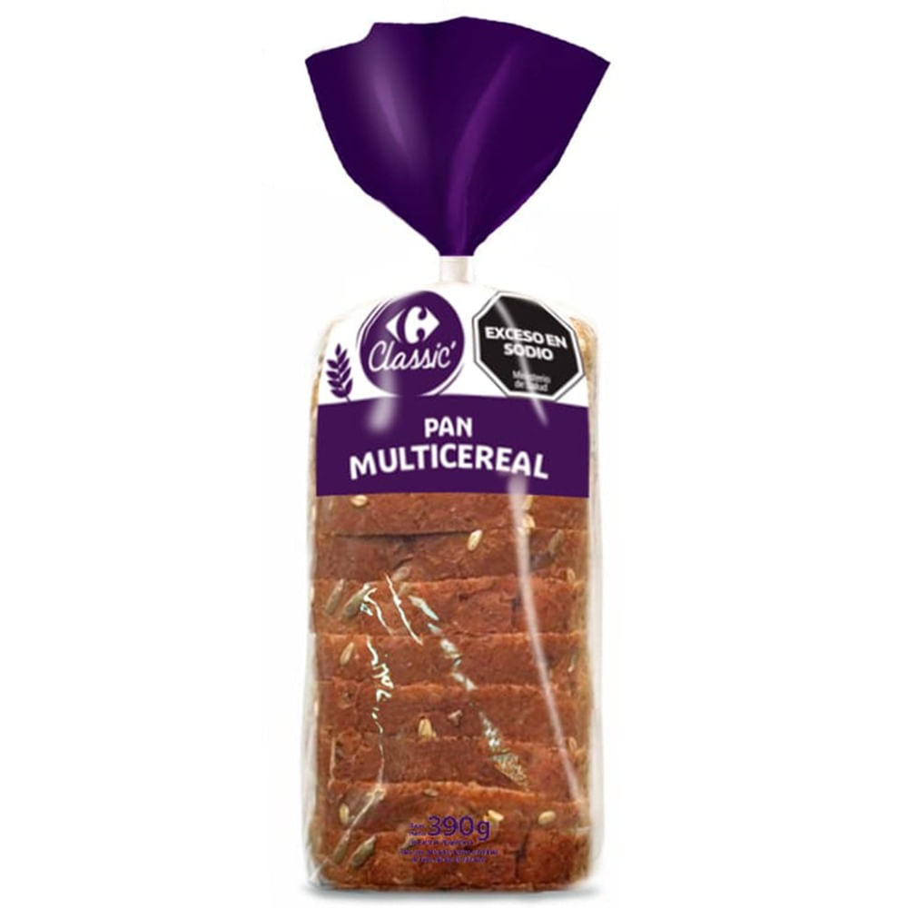 Pan multicereal Carrefour Classic 390 grs