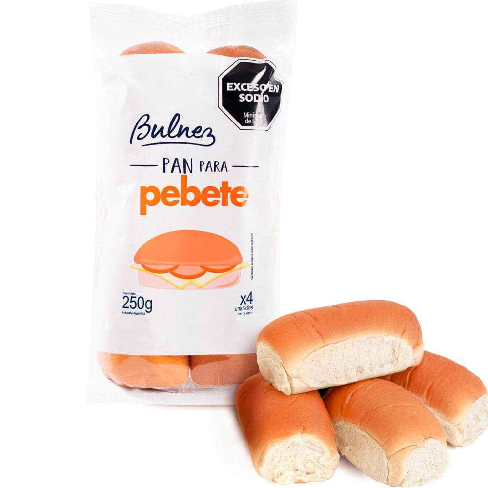 Pan tipo pebetes Bulnez 250 grs
