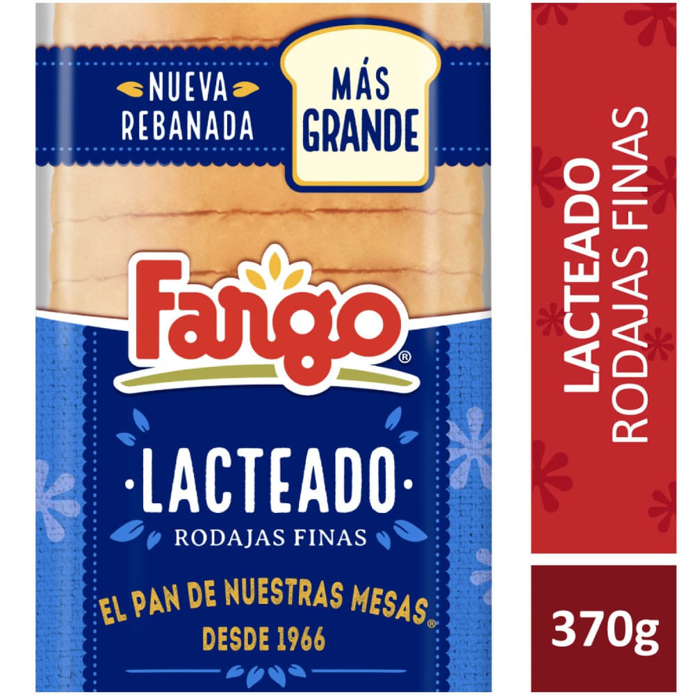 Pan lacteado rodajas finas Fargo Open Top 370 grs