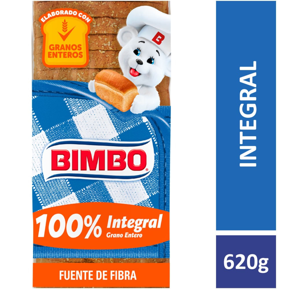 Pan integral Bimbo en bolsa 620 grs
