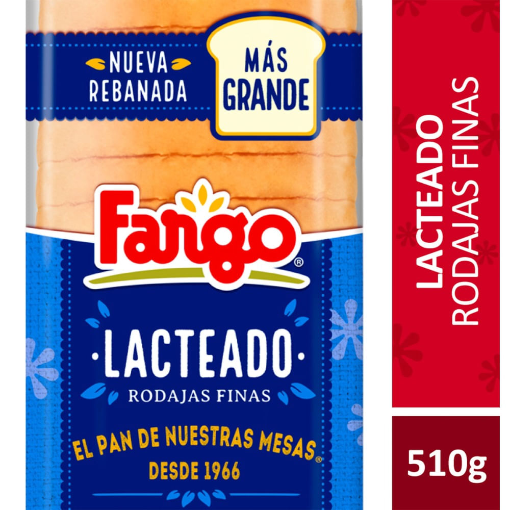Pan lacteado rodajas finas Fargo 510 grs