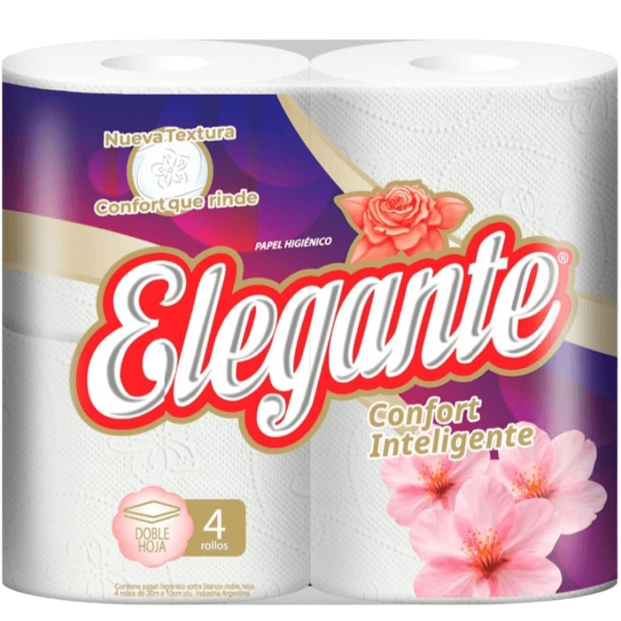 Papel higiénico doble hoja Elegante 4 x 30 m.