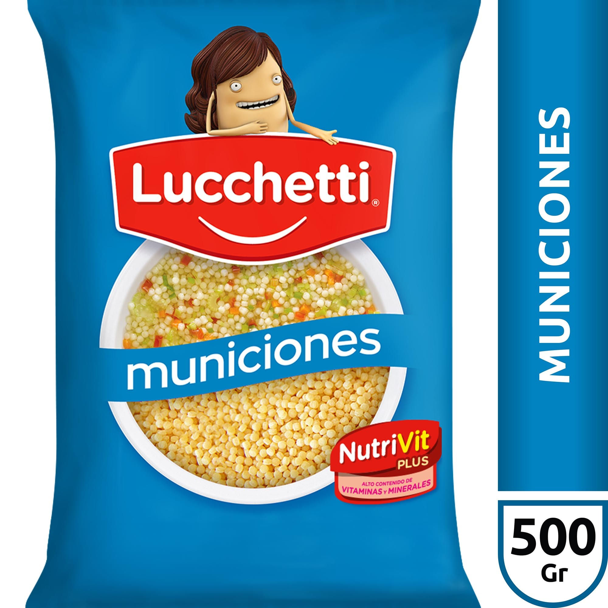 Fideos municiones Lucchetti bolsa 500 g.