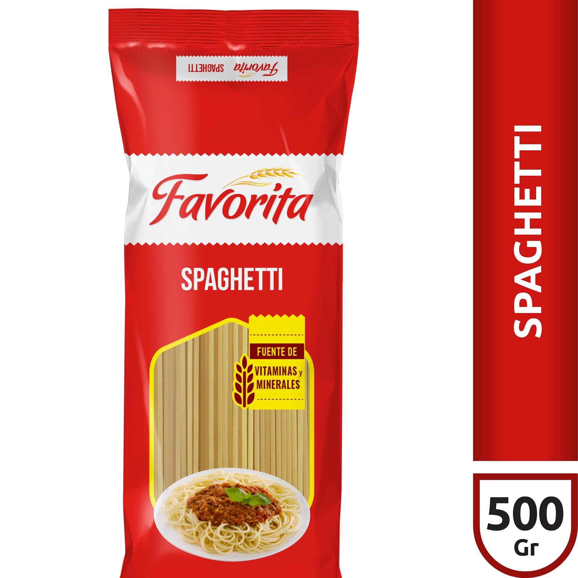 Fideos spaghetti fortificado Favorita 500 g.