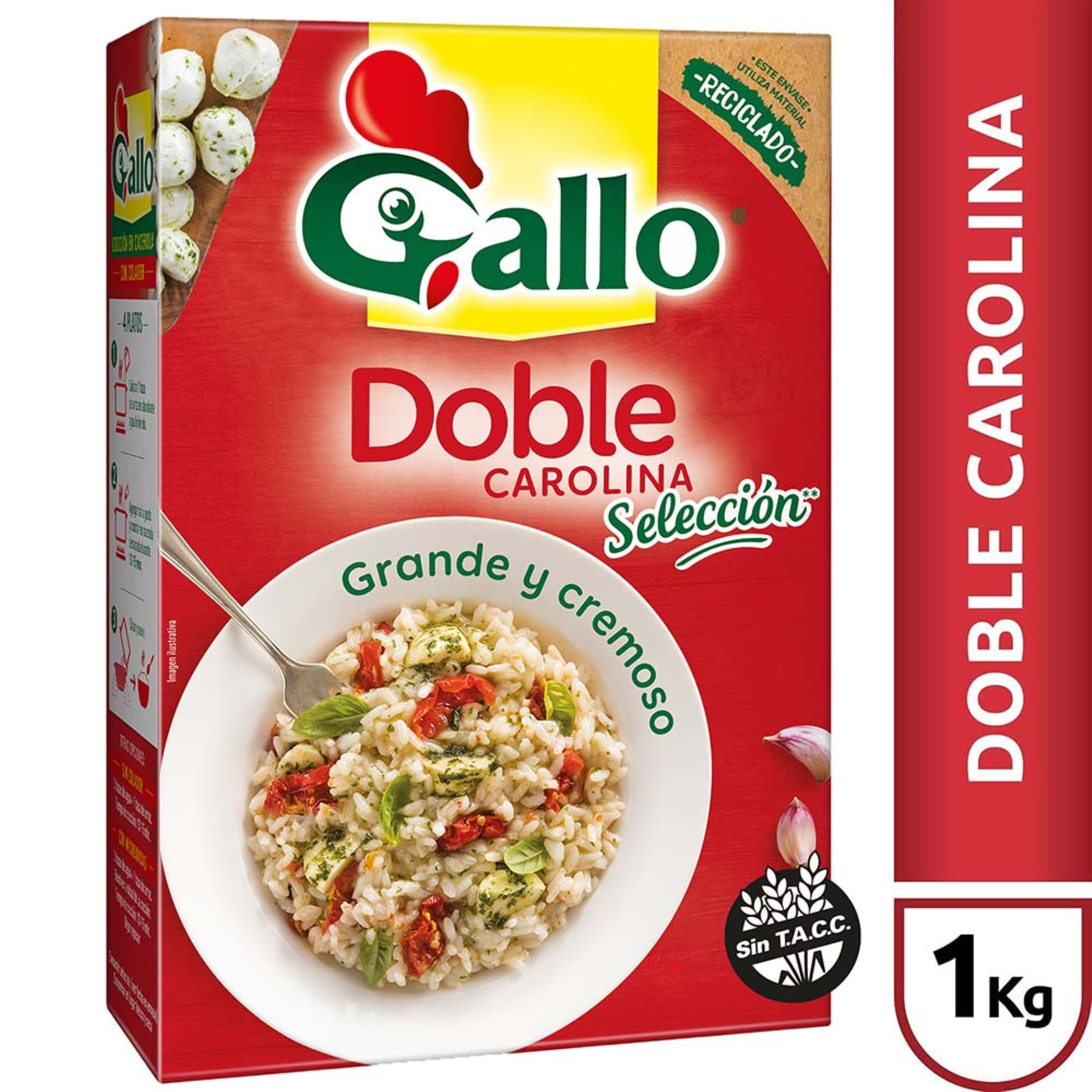 Arroz doble carolina Gallo en caja 1 kg
