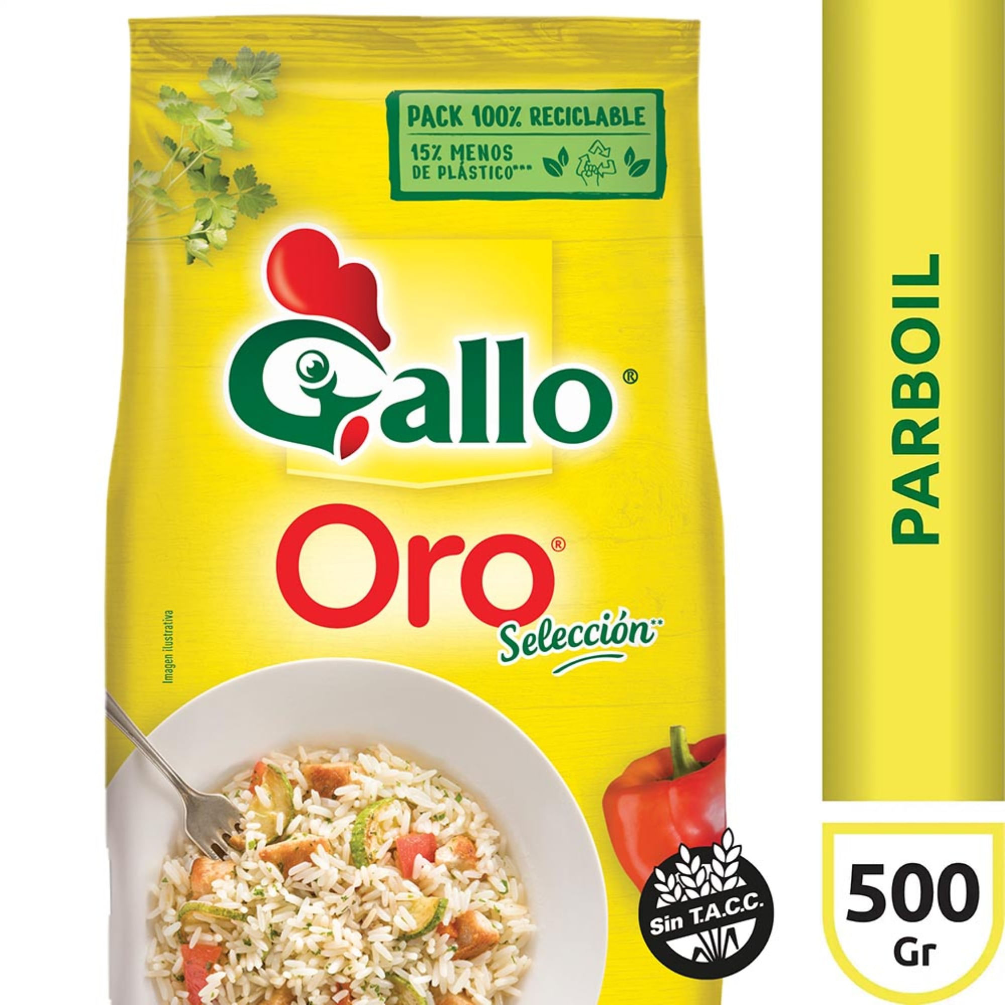 Arroz parboil Gallo oro en bolsa 500 g