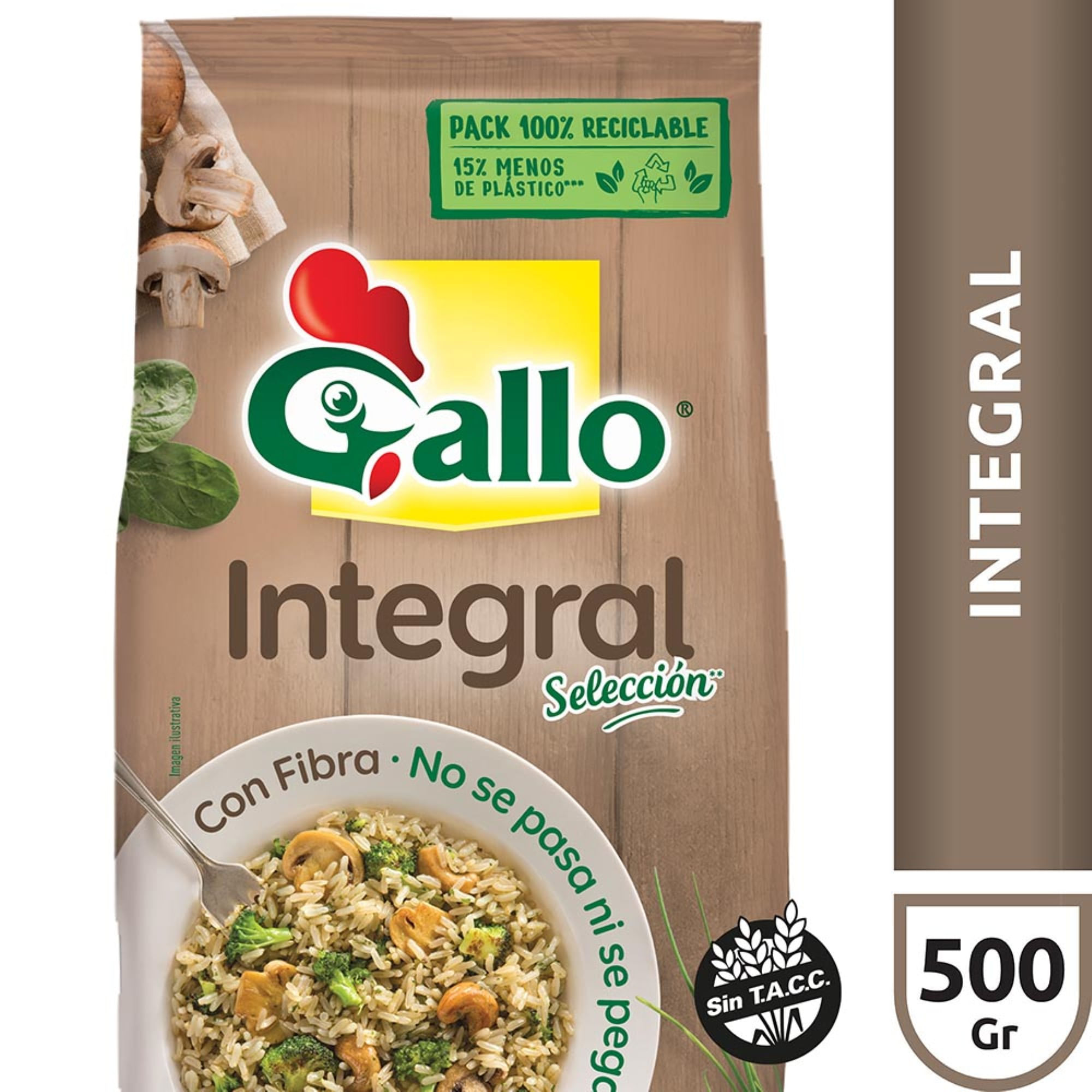 Arroz integral Gallo en bolsa 500 g