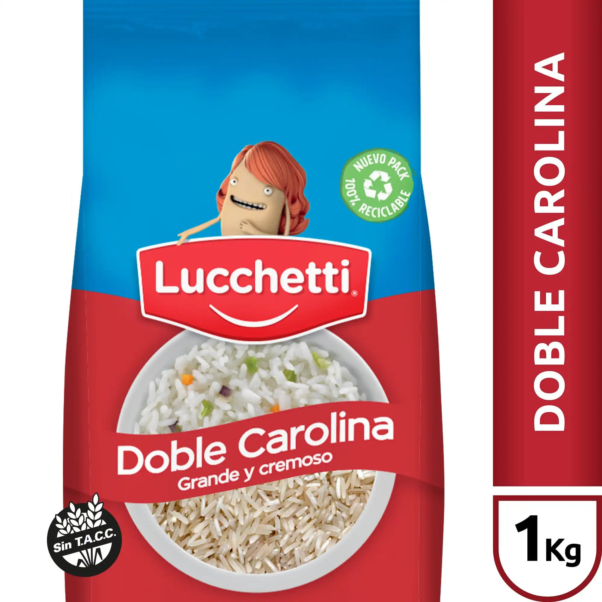 Arroz doble carolina Lucchetti 1 kg.