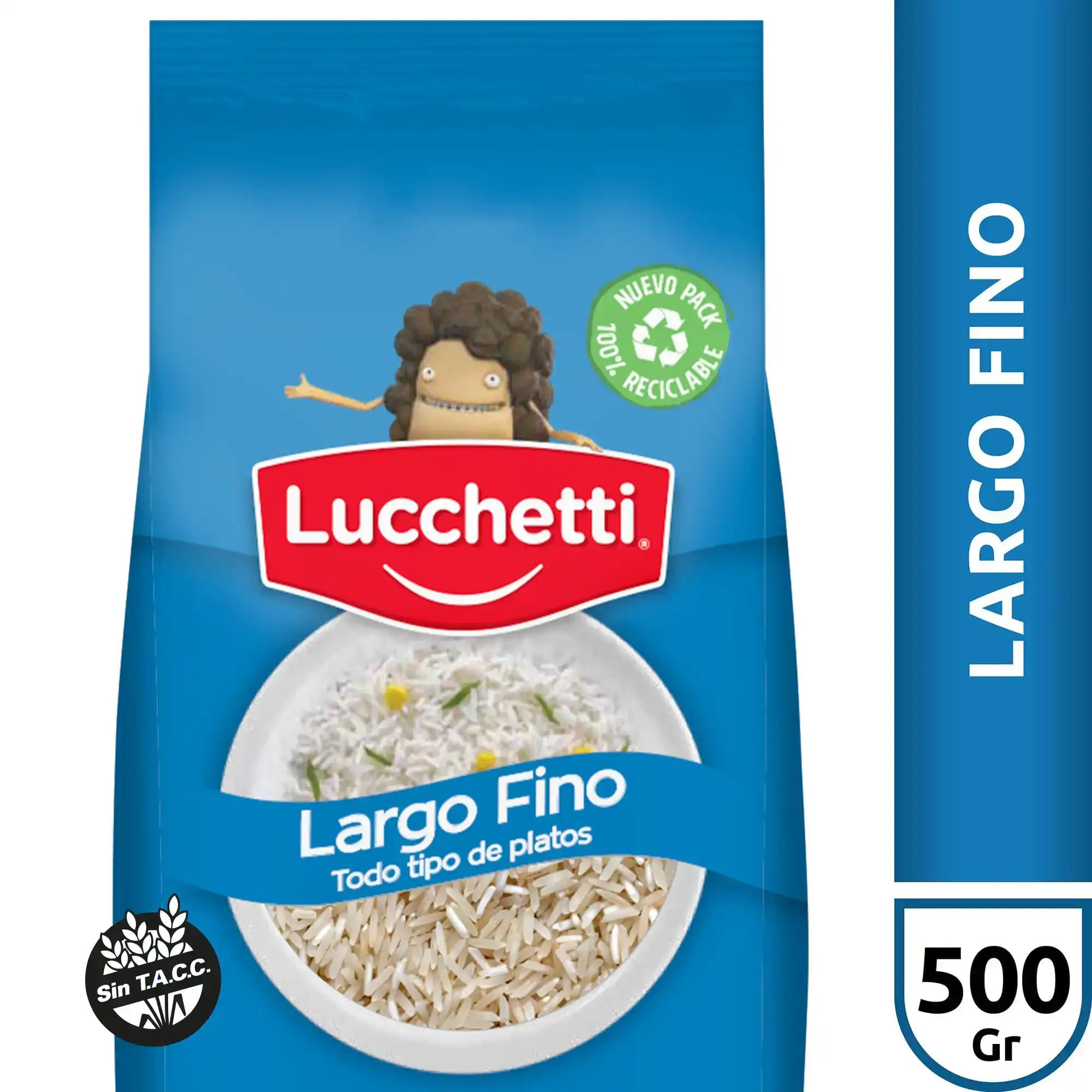 Arroz largo fino 00000 Lucchetti 500 g.