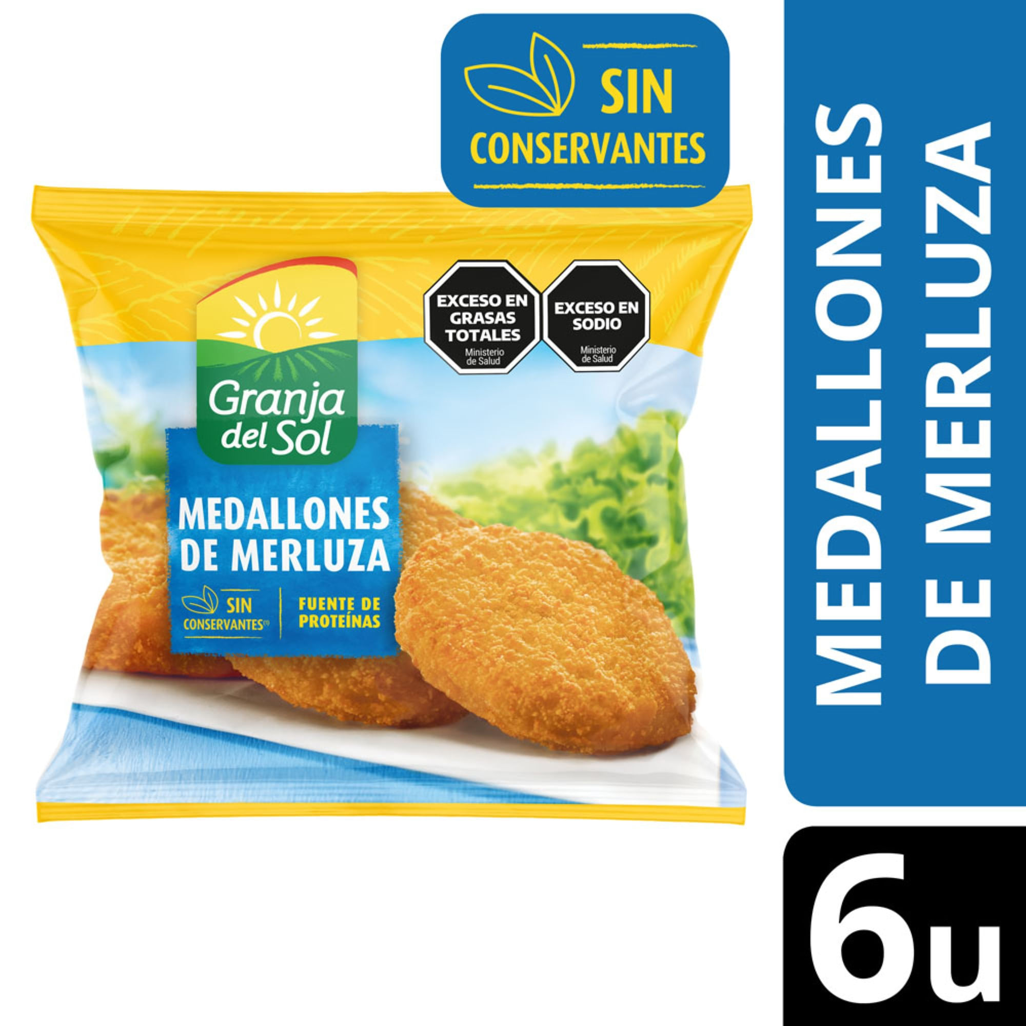 Medallones de merluza Granja del Sol 450 g.