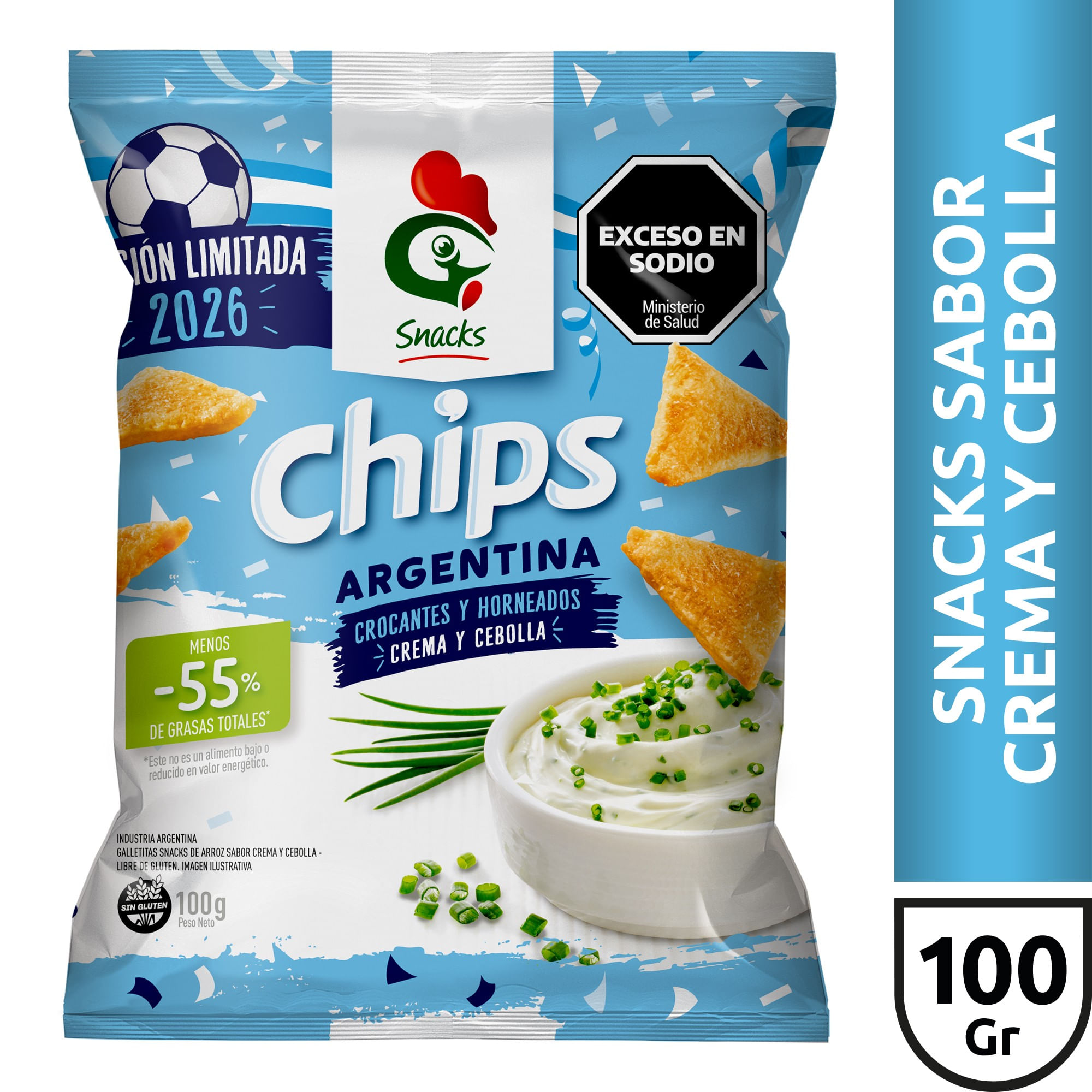Galletitas de arroz Gallo decrema y cebolla snacks 100 g.