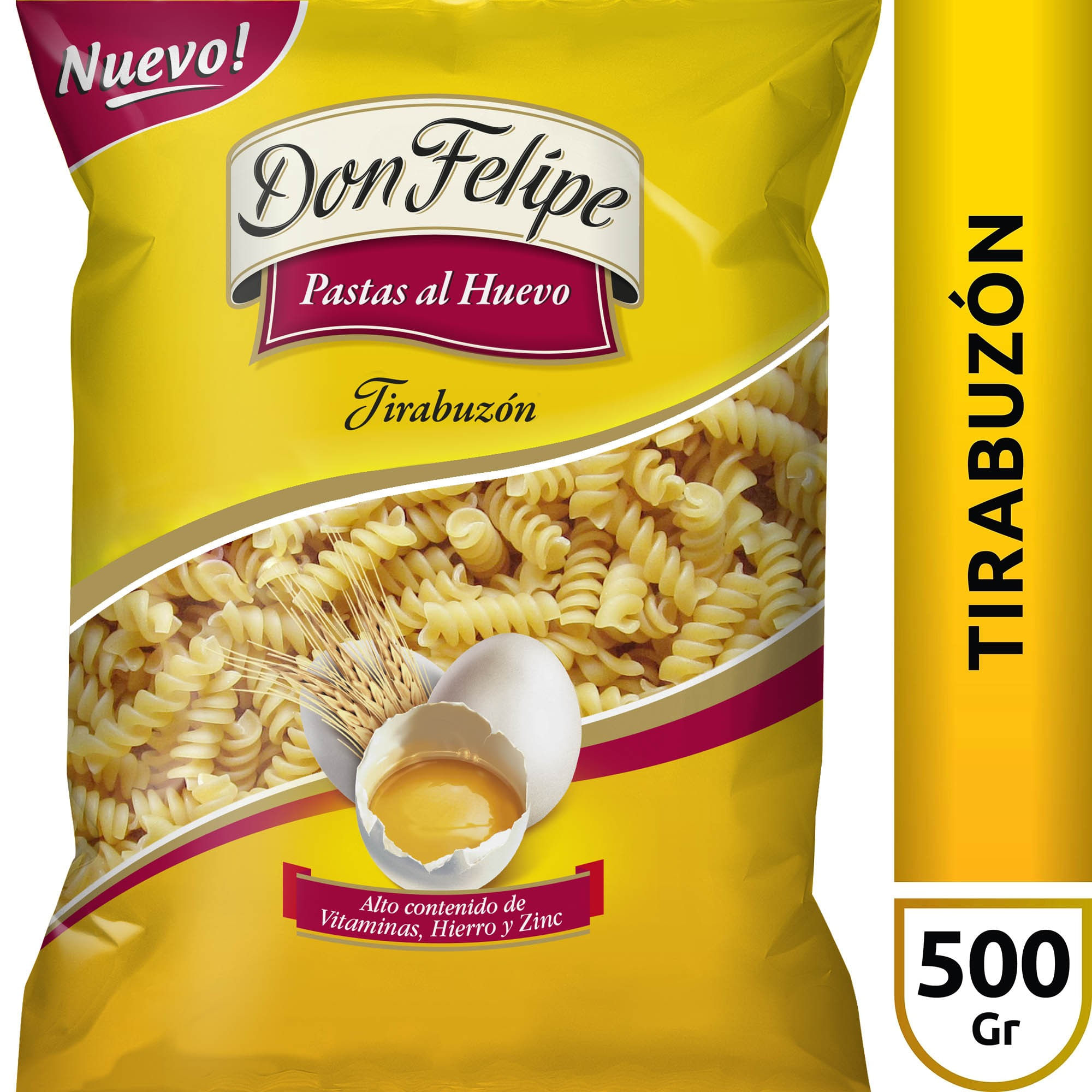 Fideos tirabuzon al huevo Don felipe 500 g.