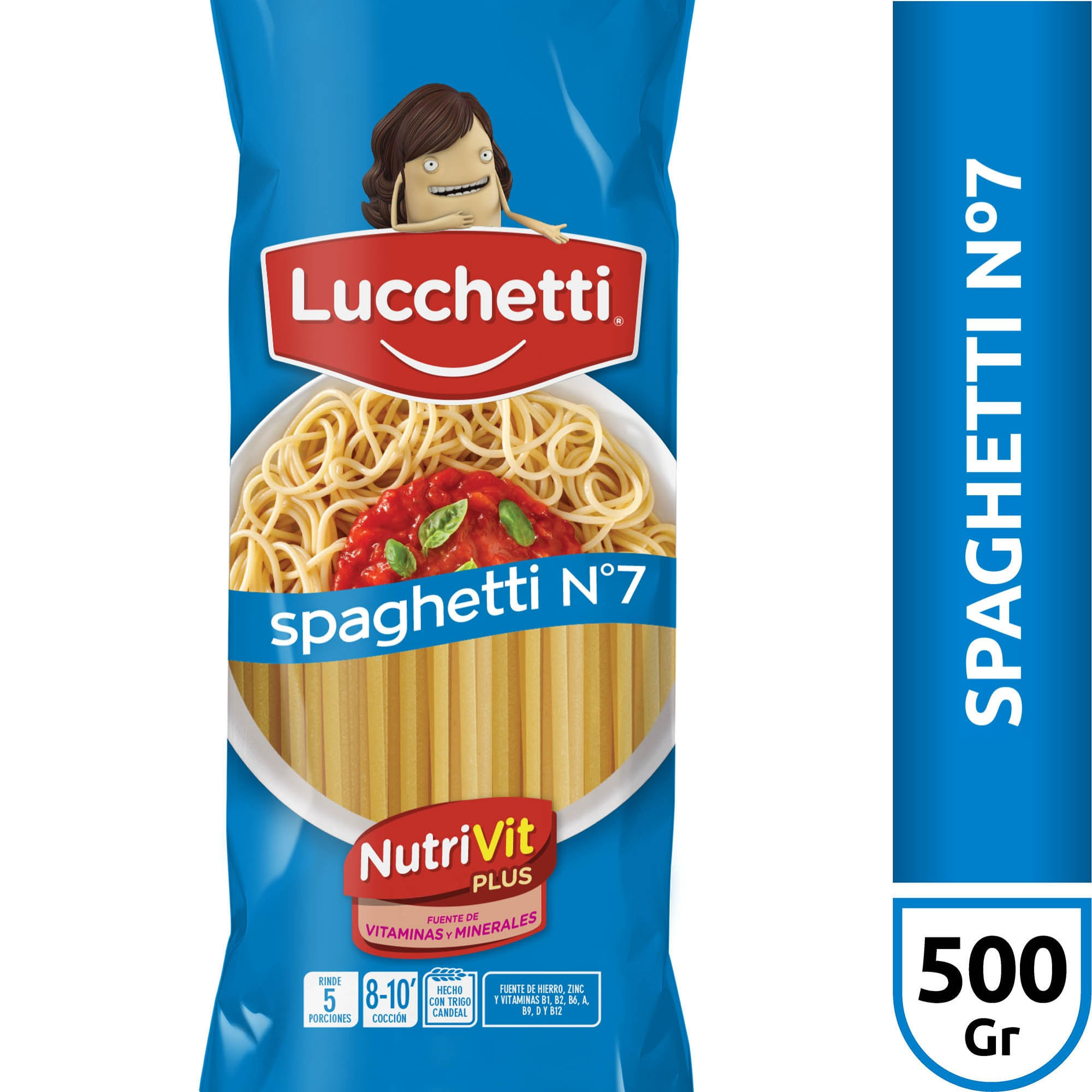 Fideos spaghetti N7 Lucchetti 500 g.