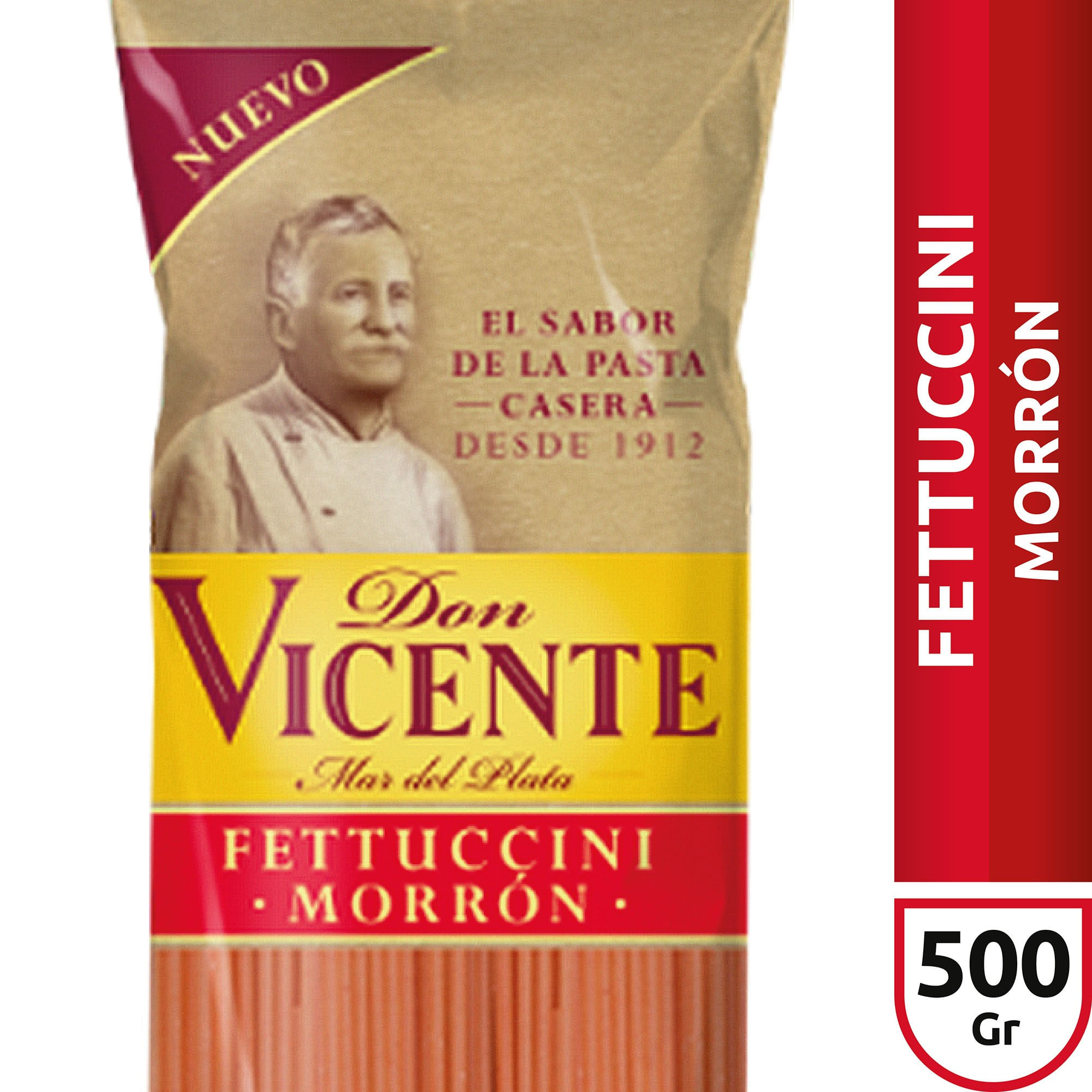 Fideos fettuccini Don Vicente de morrón 500 grs.