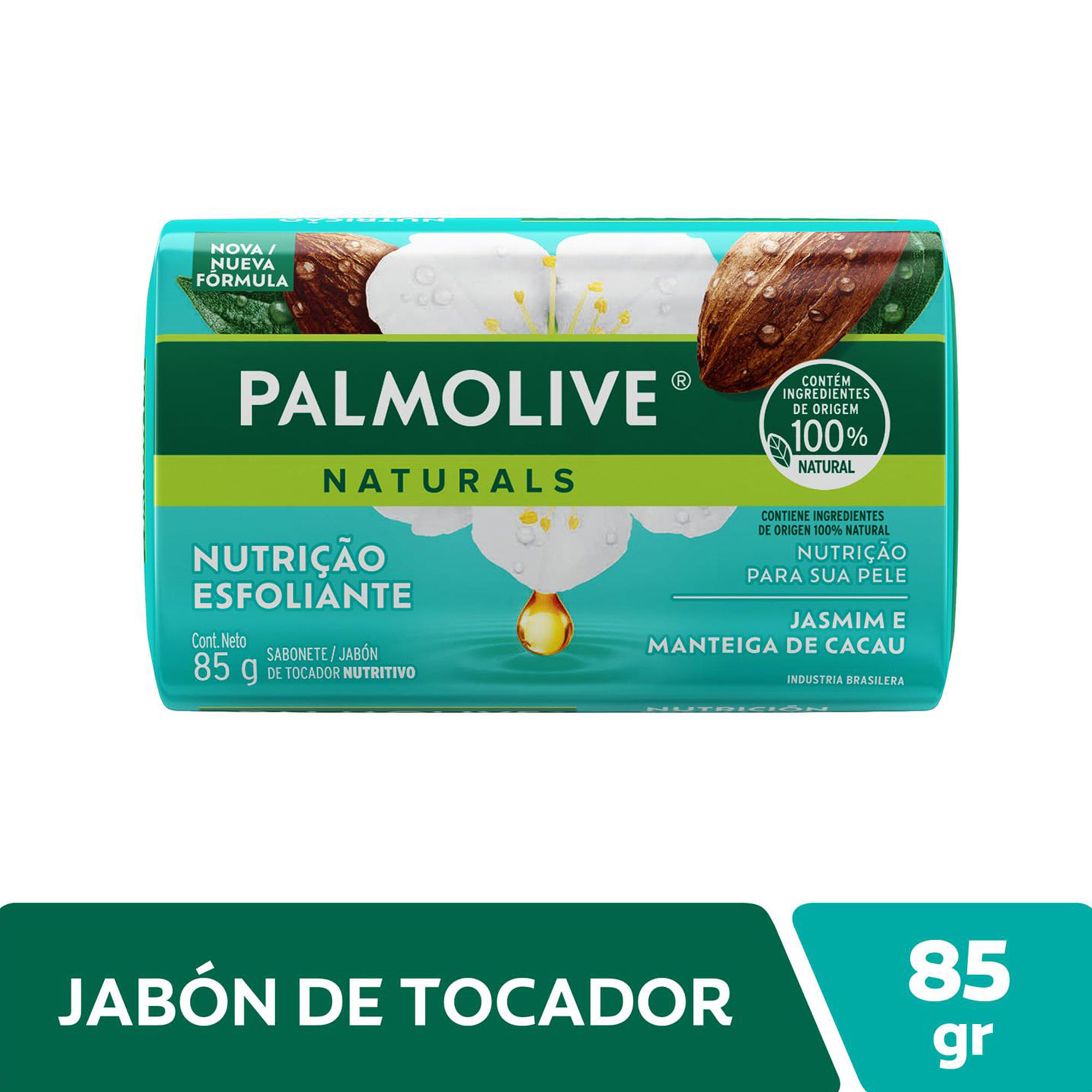Jabón de Tocador Palmolive Naturals Nutrición Exfoliante Jazmín y Manteca de Cacao 85 grs