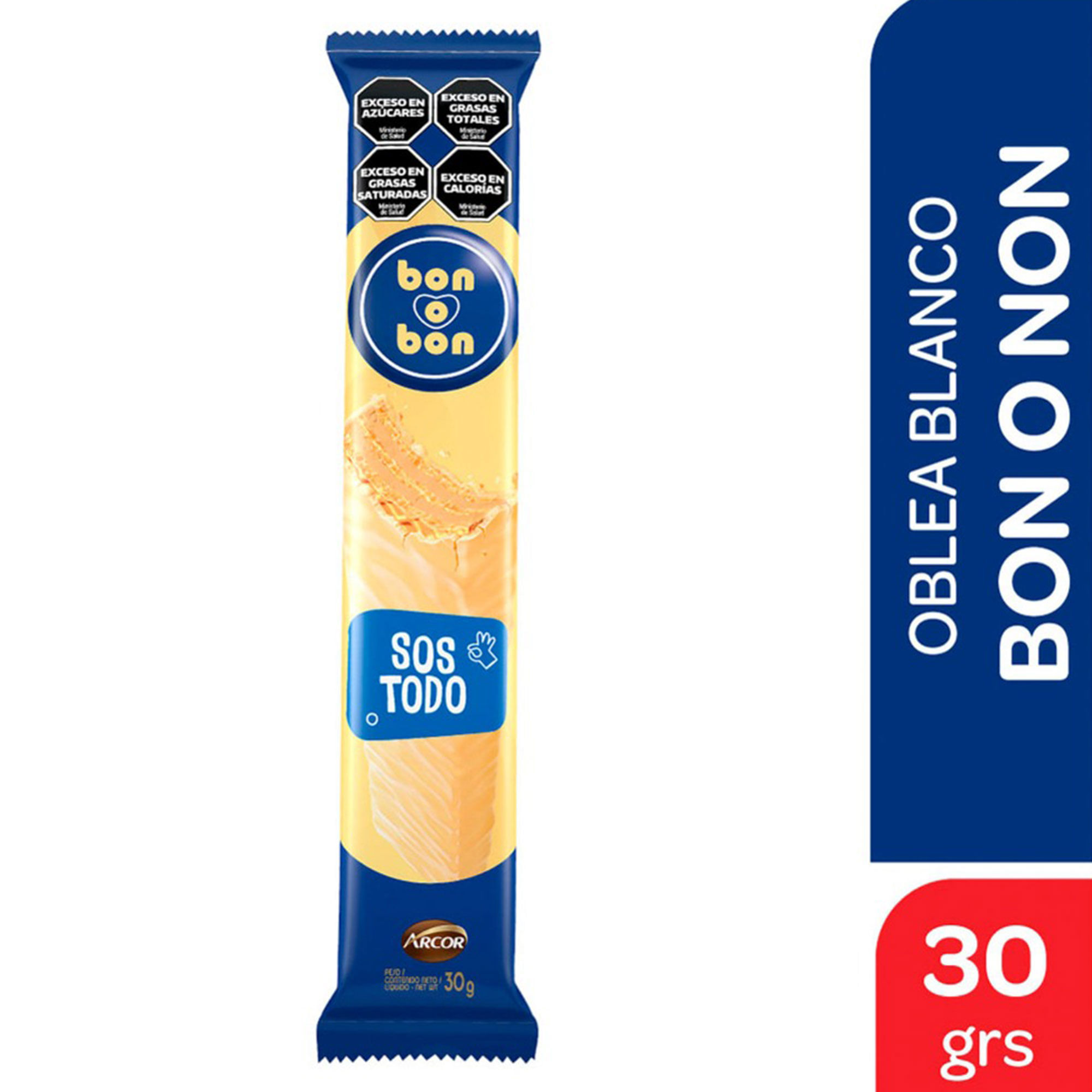 Oblea Bon O Bon chocolate blanco 30 g.