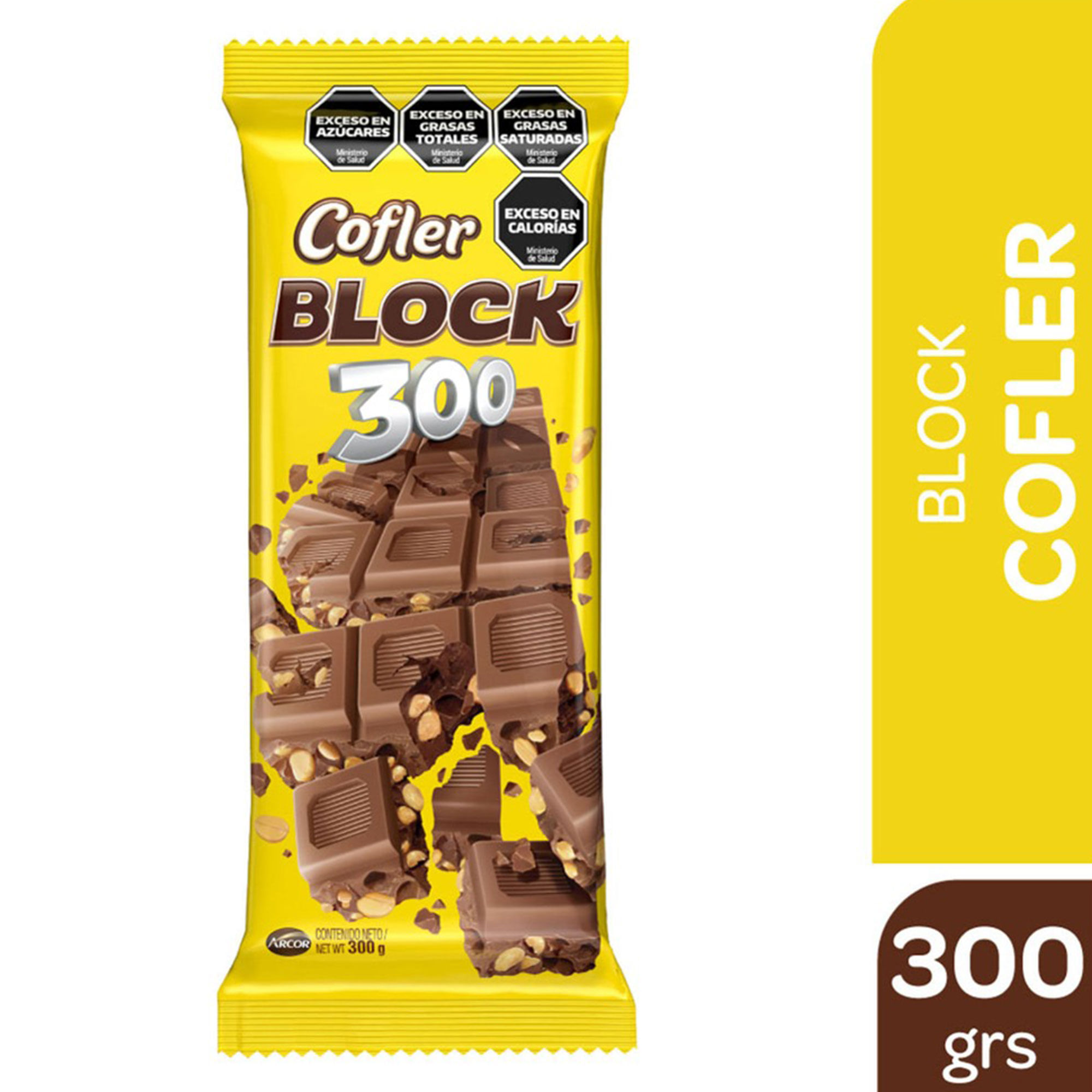 Tableta chocolate con maní Cofler block flow 300 g