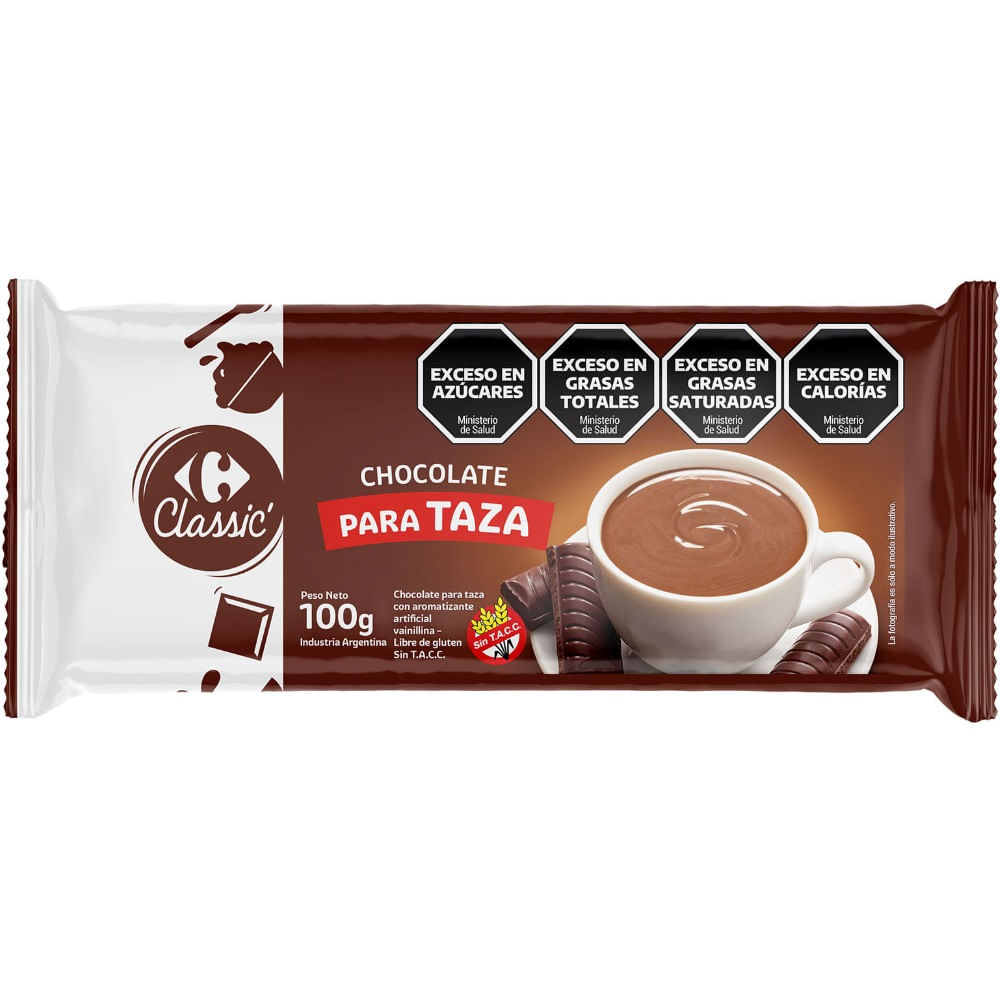 Chocolate para taza Carrefour Classic 100 grs