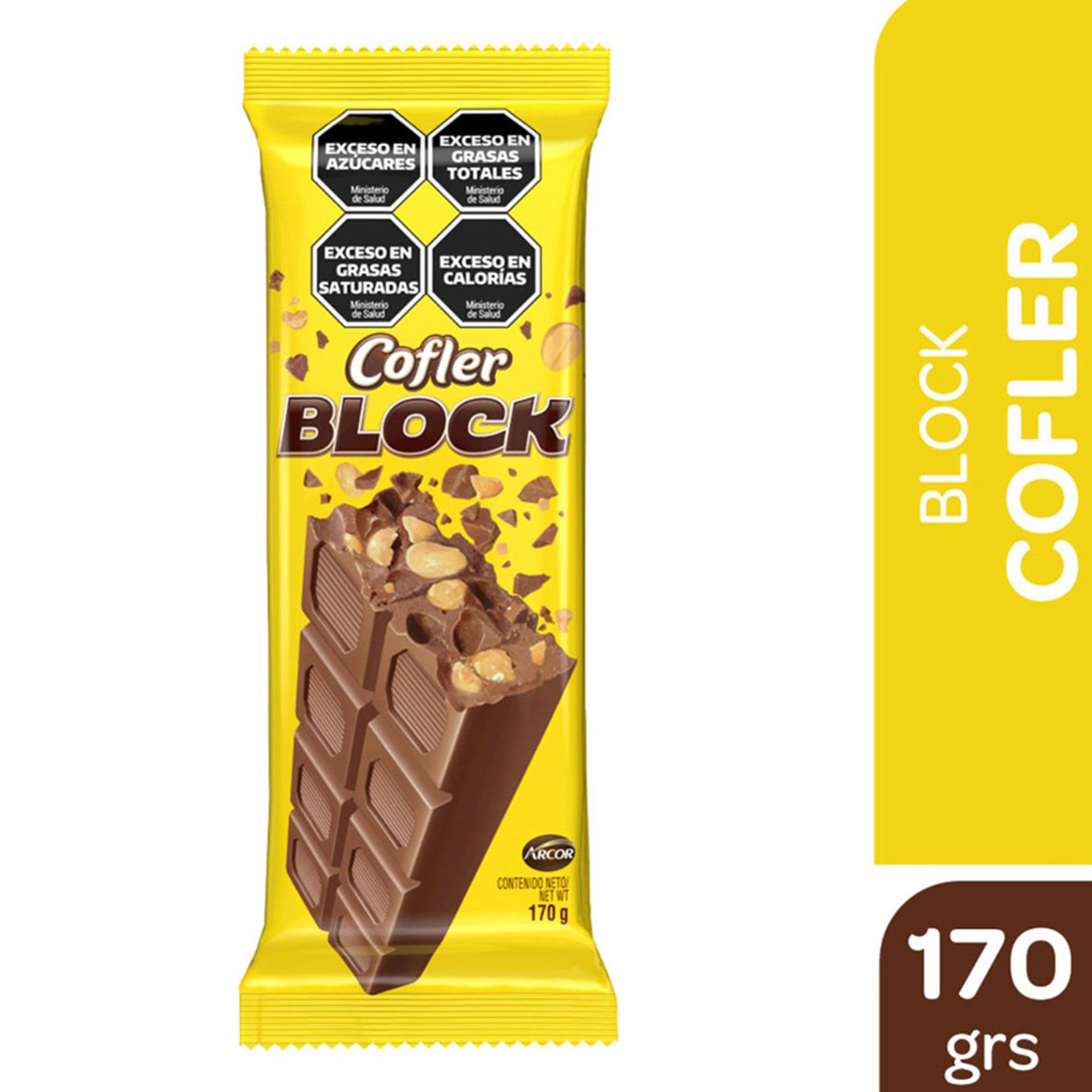 Chocolate Cofler Block con maní 170 g