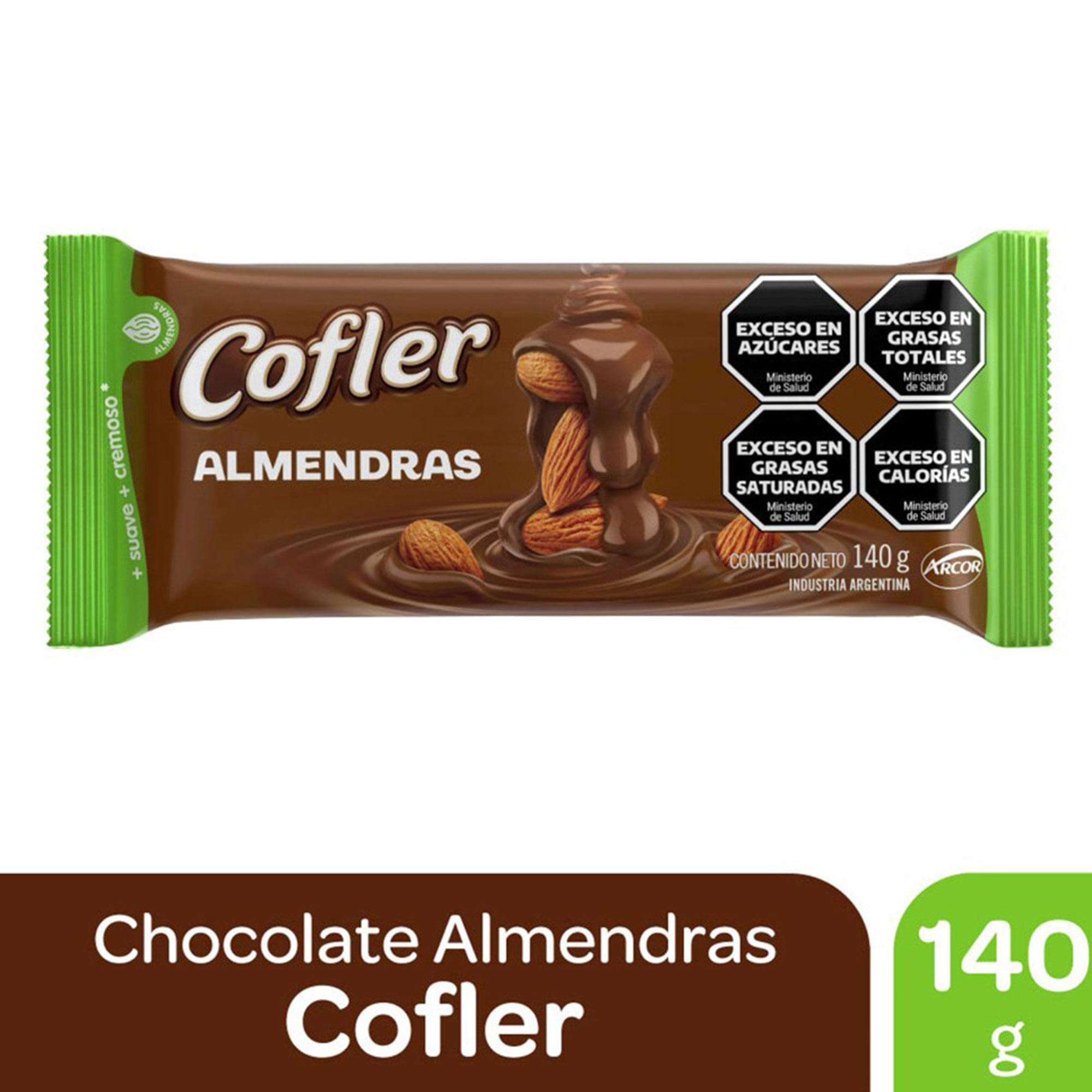 Tableta de chocolate Cofler almendras enteras 140 g