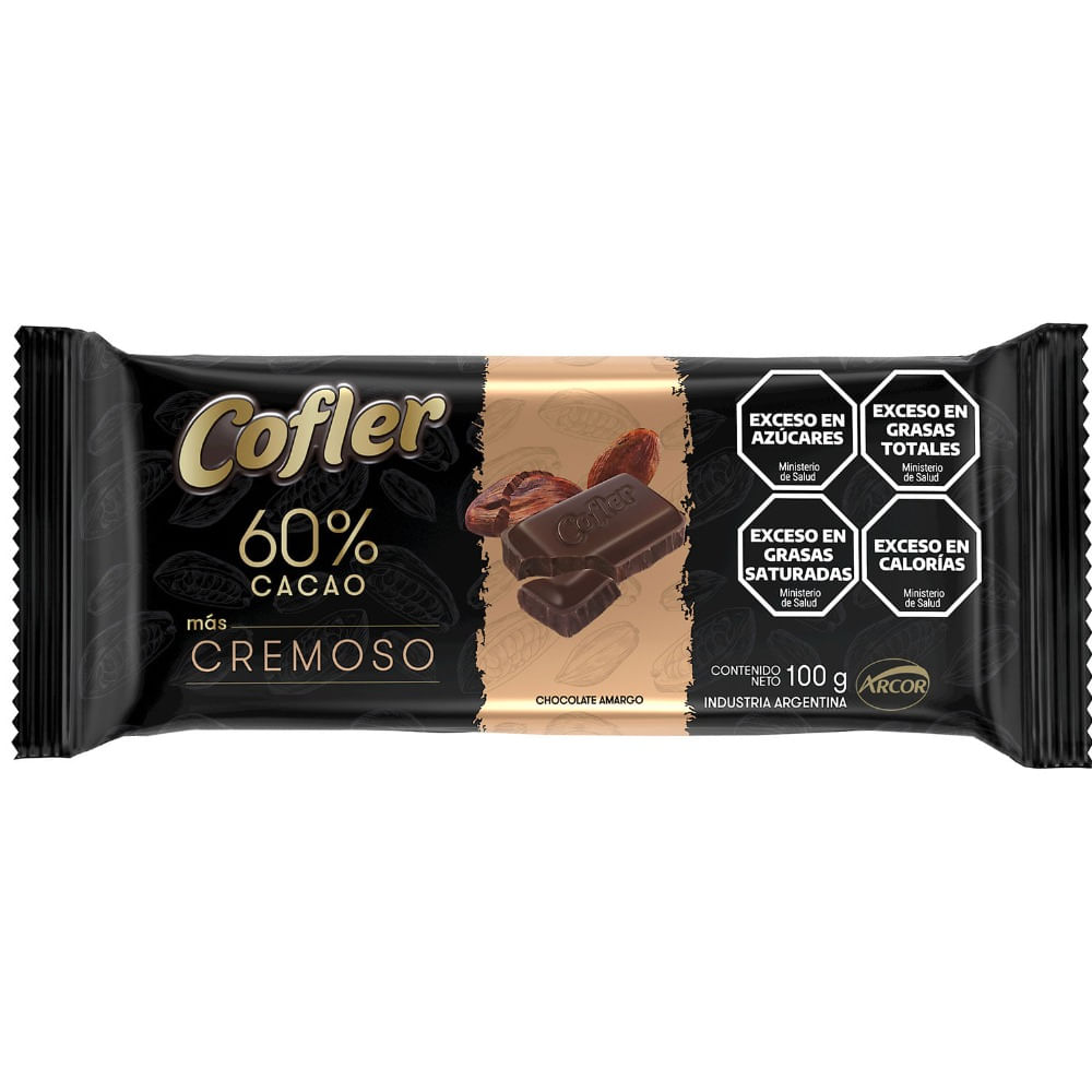 Tableta de chocolate amargo Cofler 60 % cacao 100 g