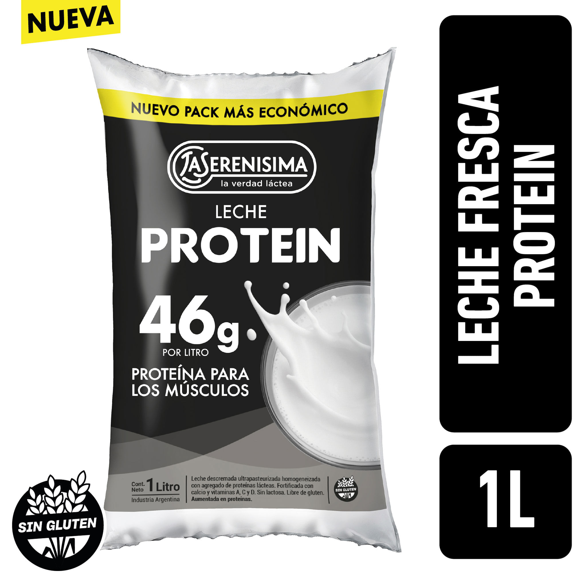 Leche ultra descremada La Serenísima Protein sachet 1 lt