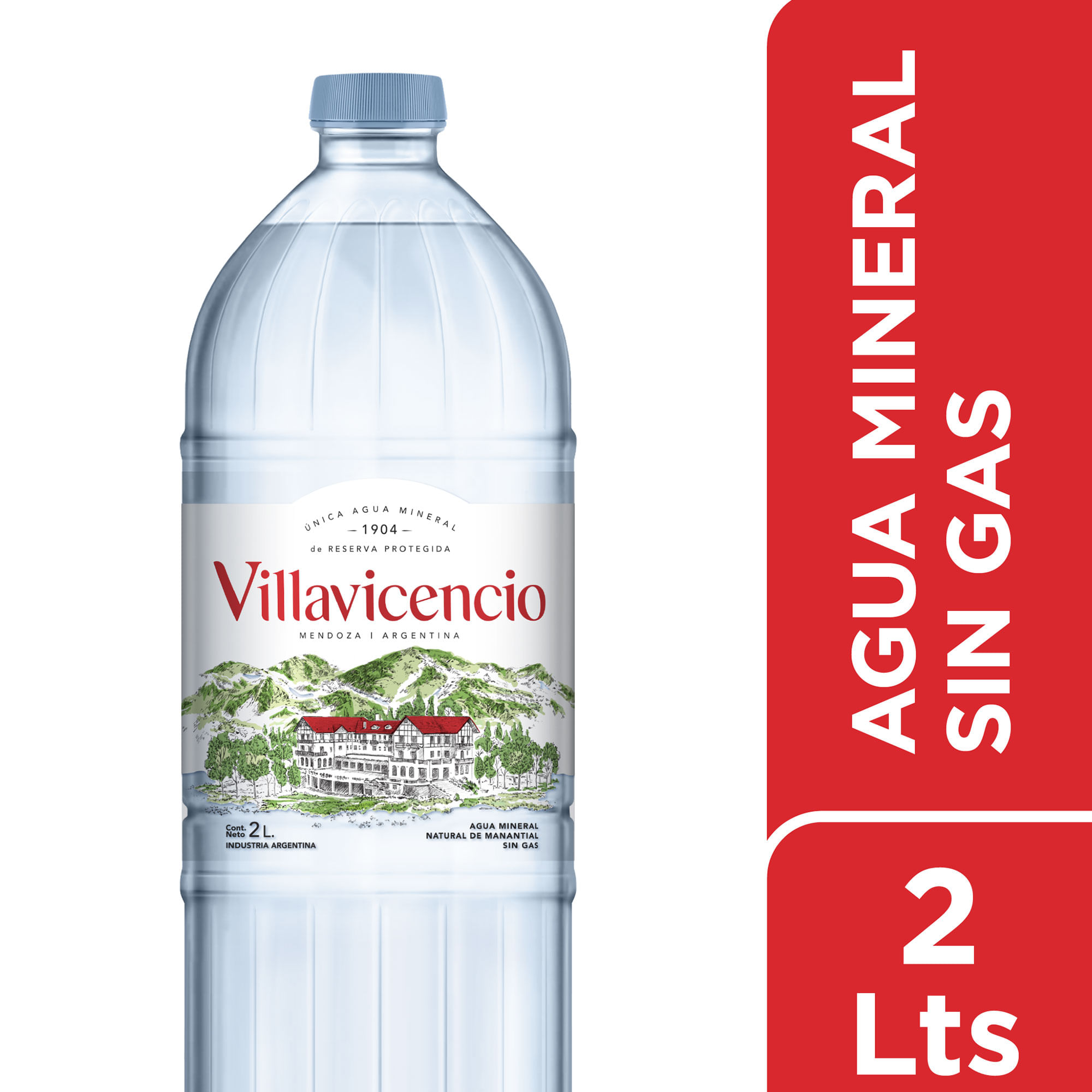 Agua mineral sin gas Villavicencio 2 lts