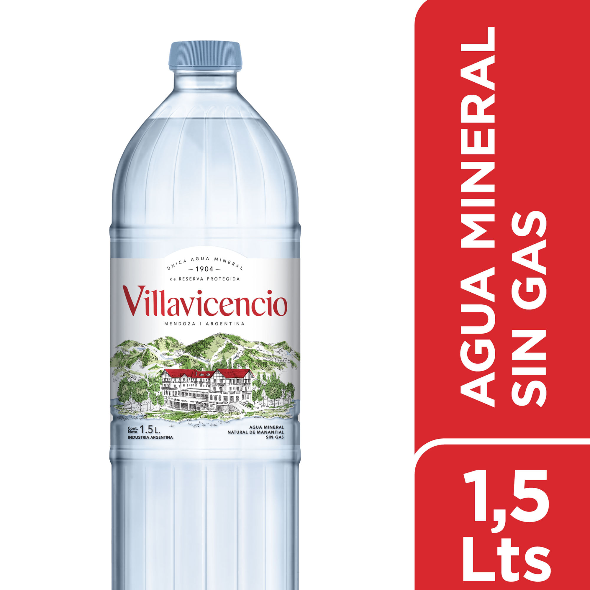 Agua mineral sin gas Villavicencio 1,5 lts