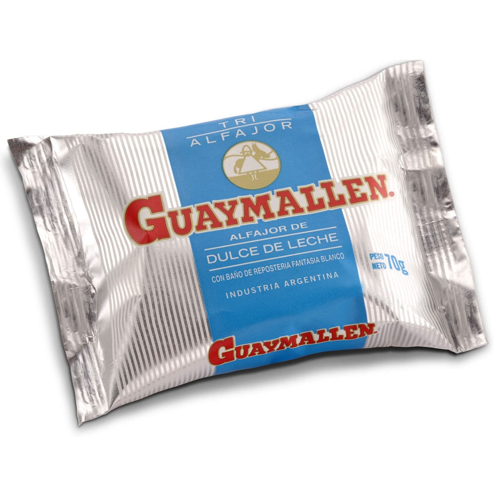 Alfajor triple Guaymallén dulce de leche 70 g.