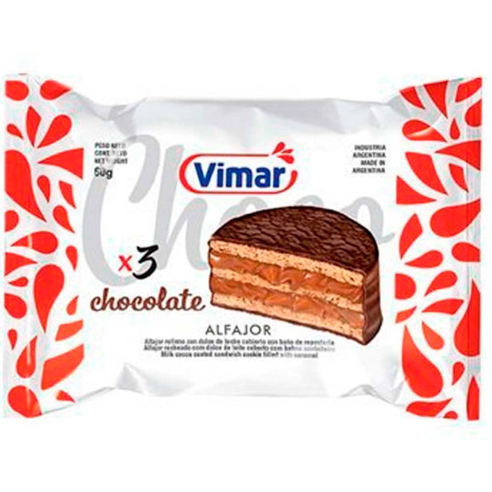 Alfajor triple Vimar chocolate 60 g.